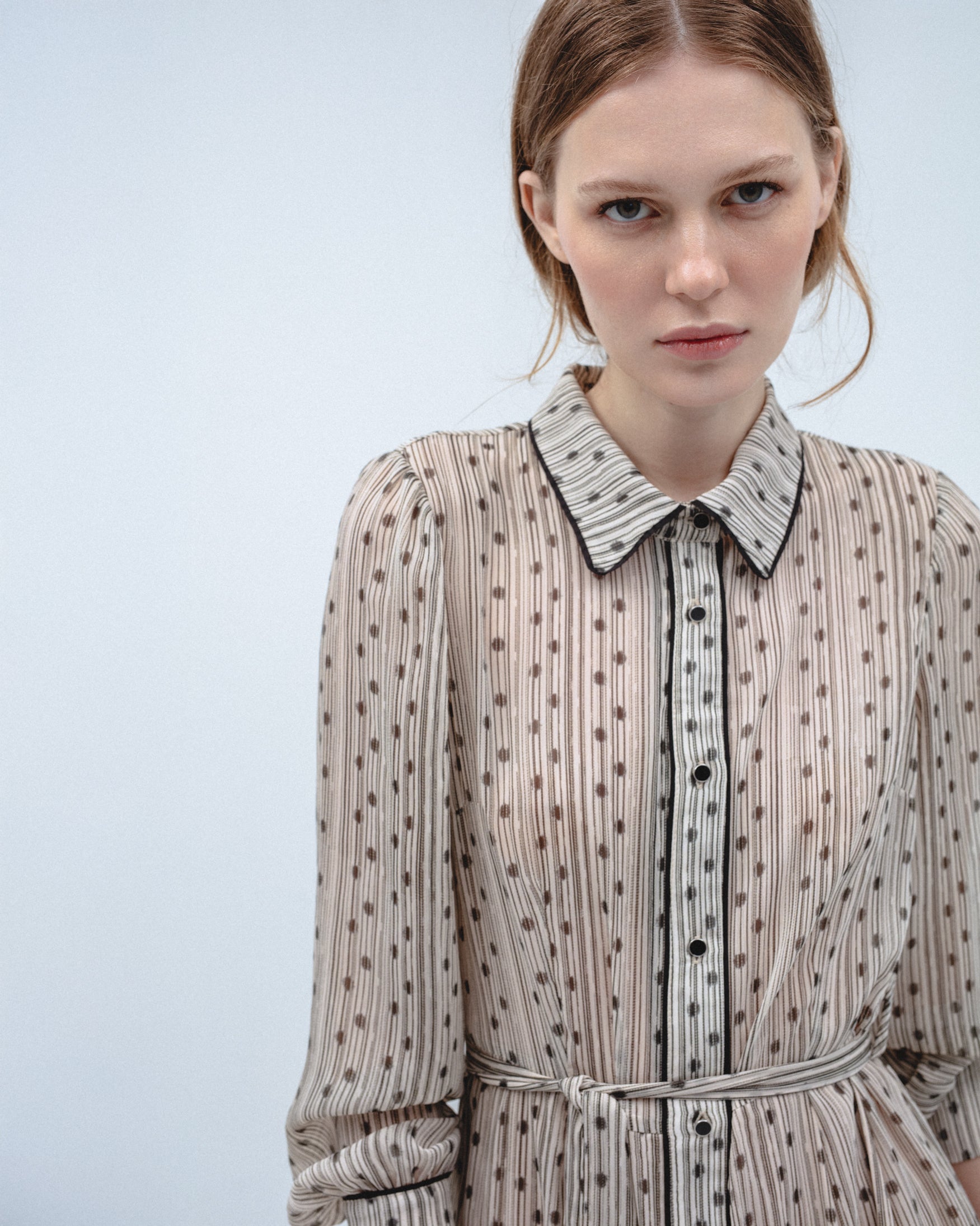 Vestido Camisero Estampado Lunares