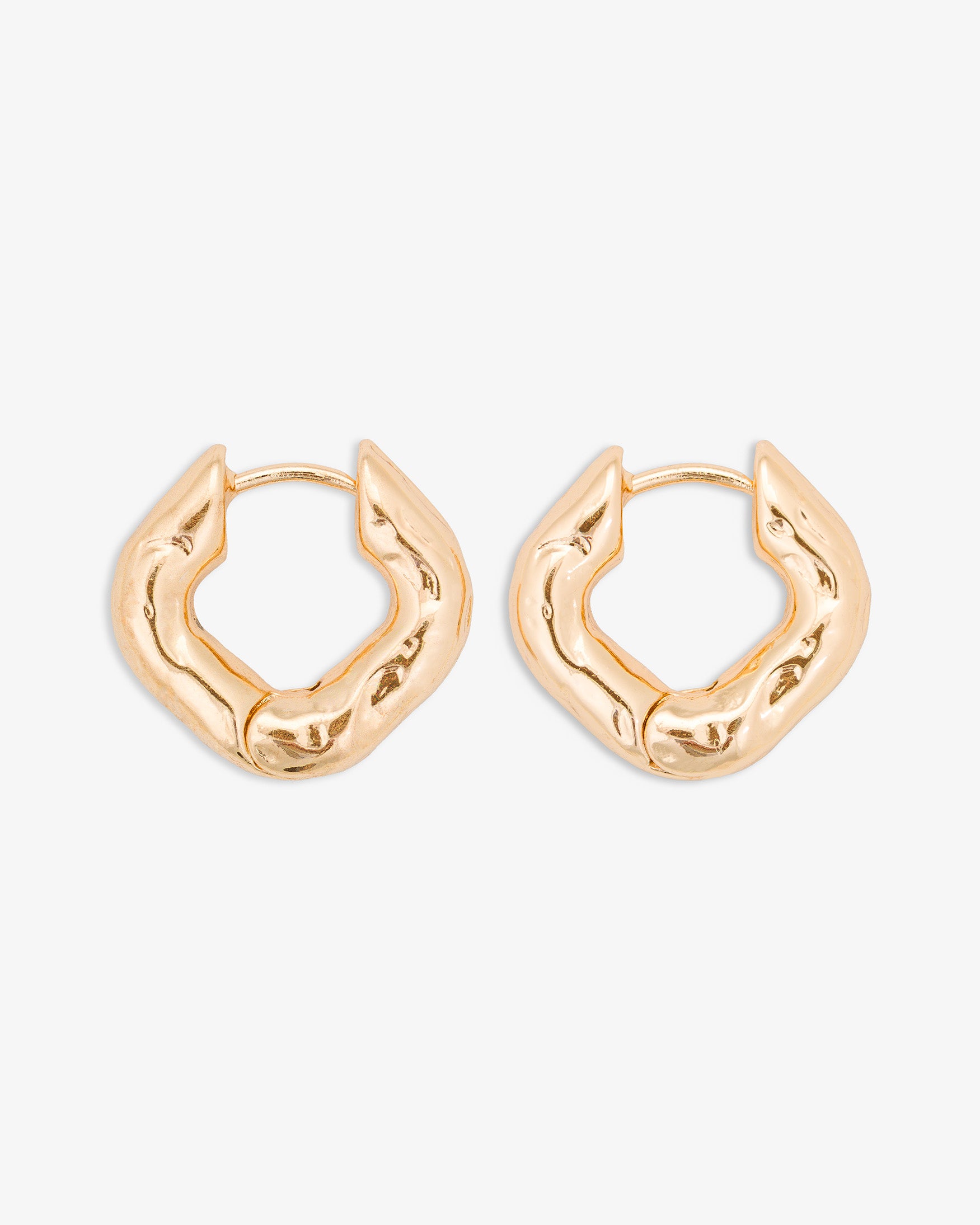 Pendientes Aros Cuadrados Martilleados
