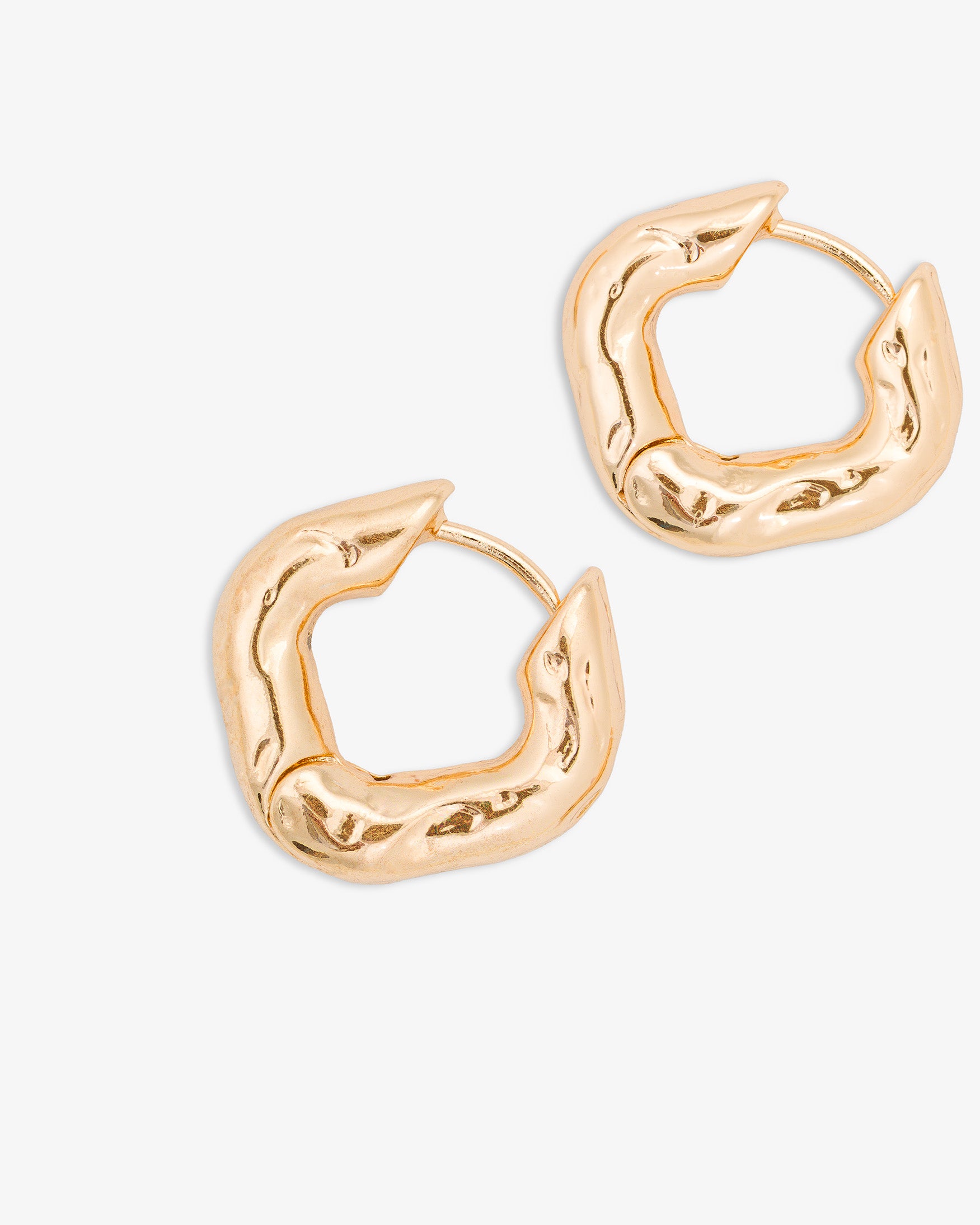Pendientes Aros Cuadrados Martilleados