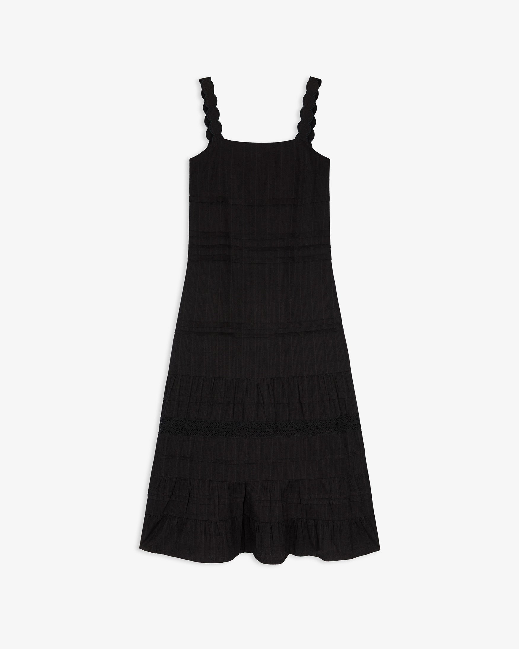 Vestido Midi Jaretas Encaje