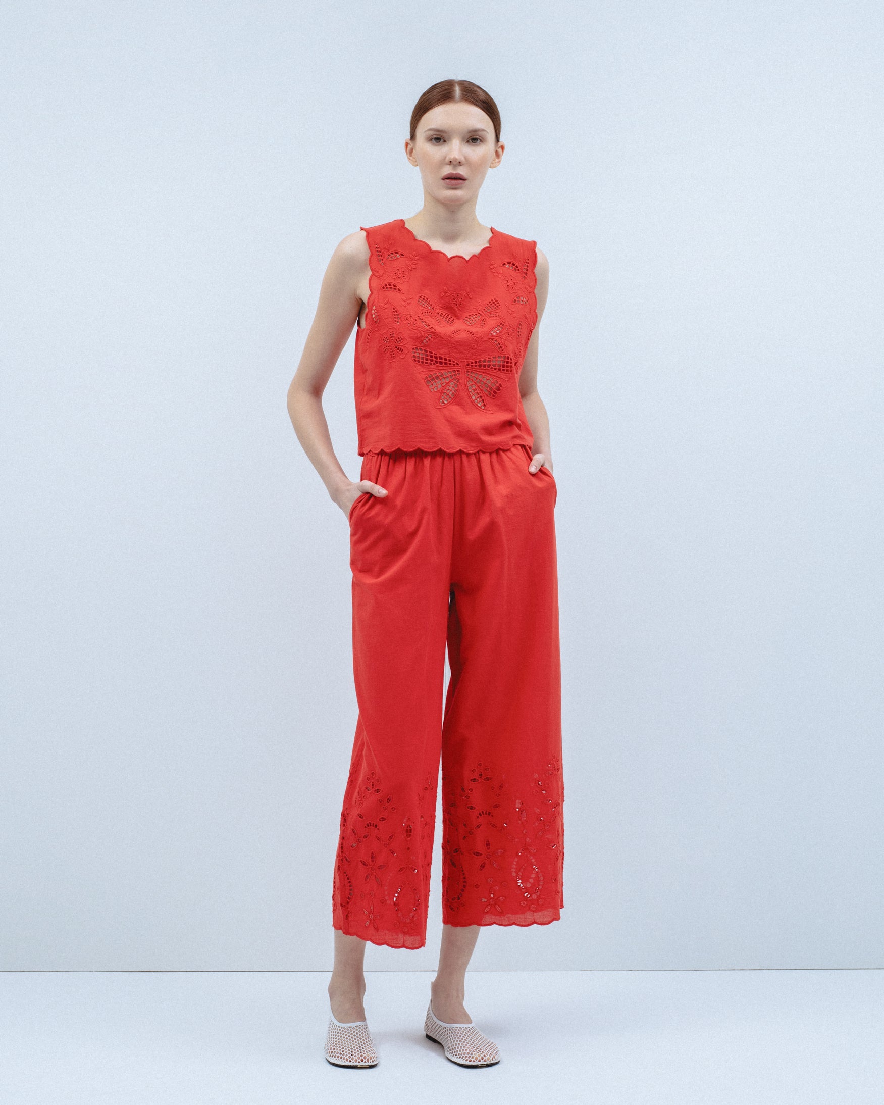 Pantalón Algodón Calado