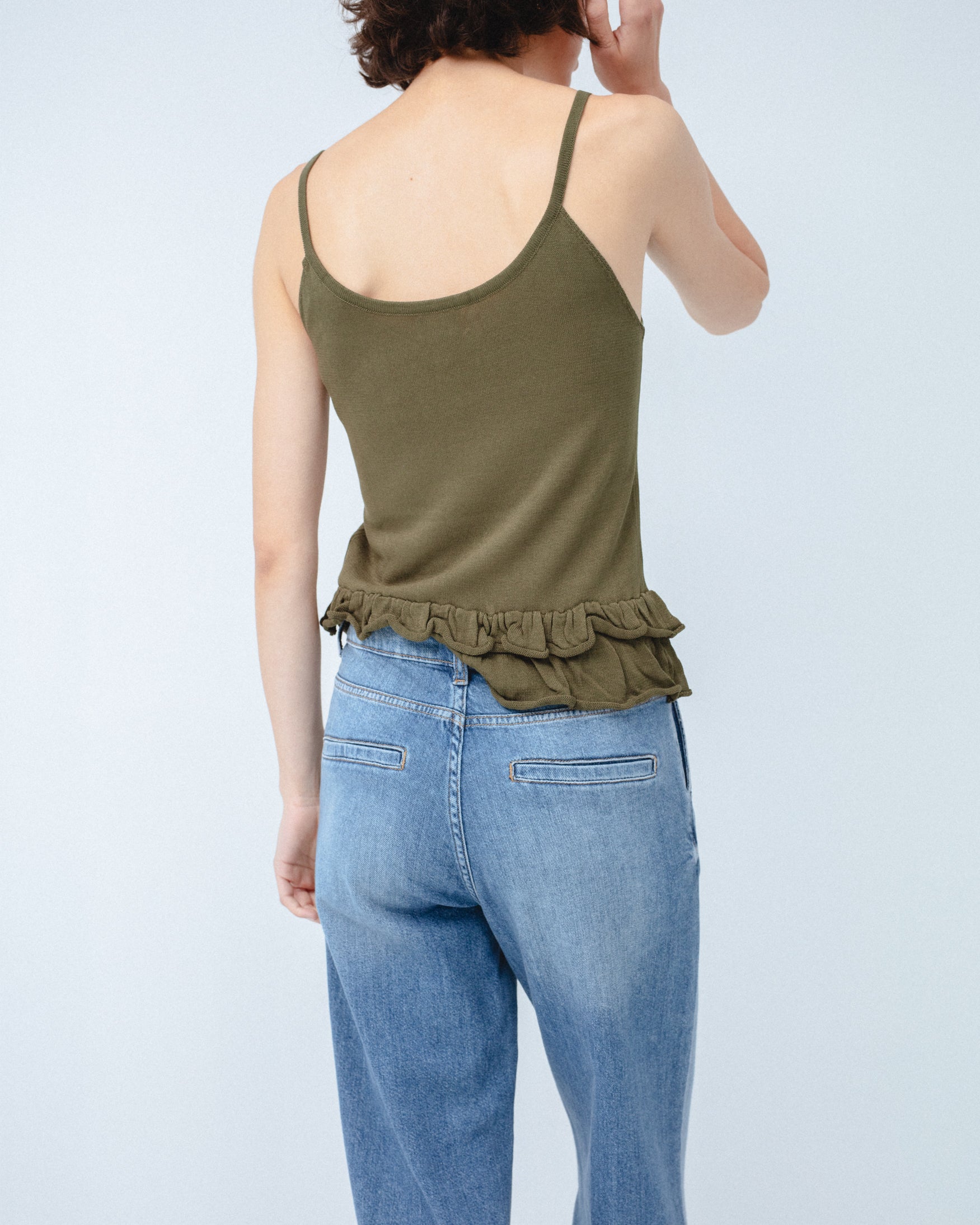 Jeans Slim Tiro Alto