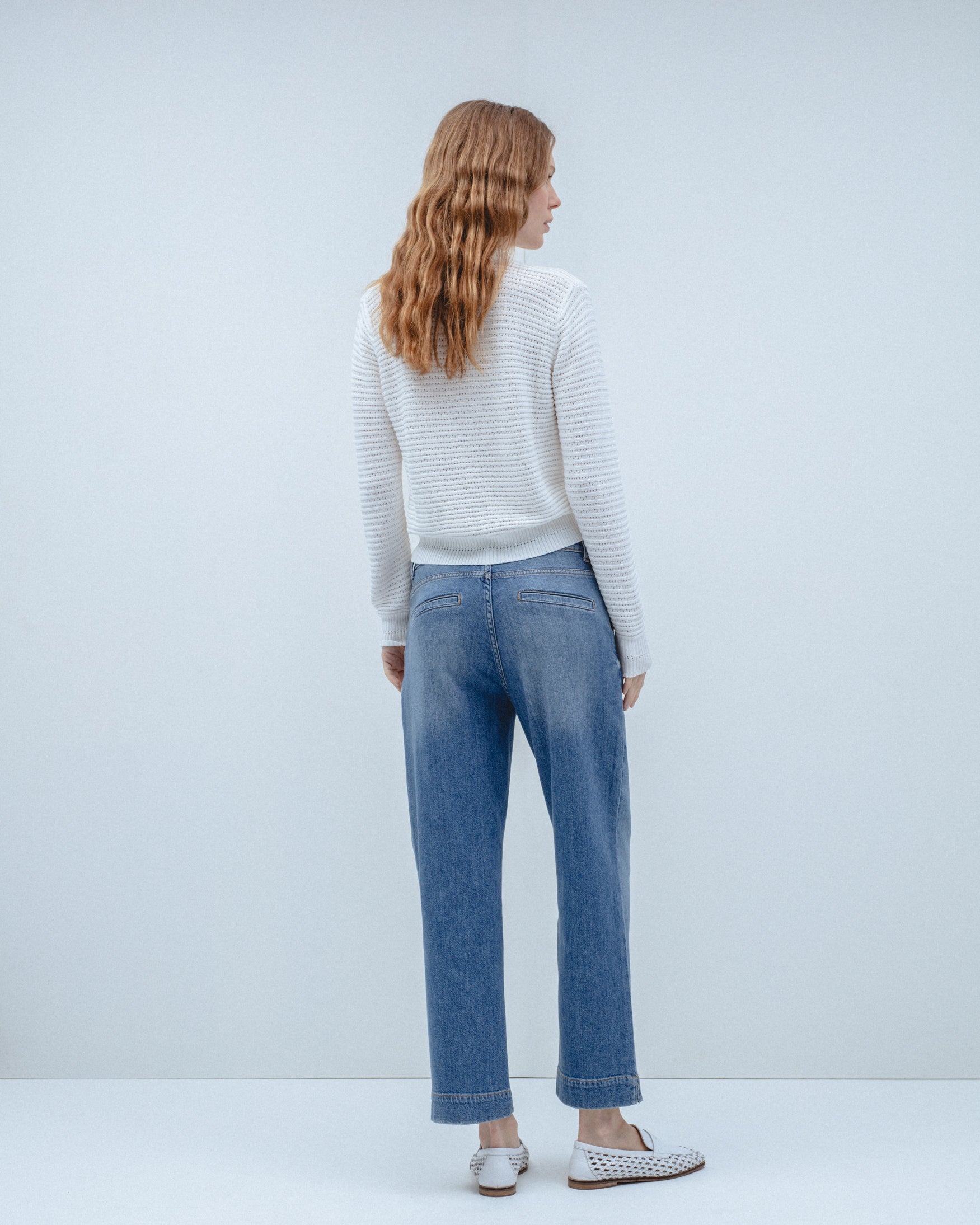 Jeans Slim Tiro Alto