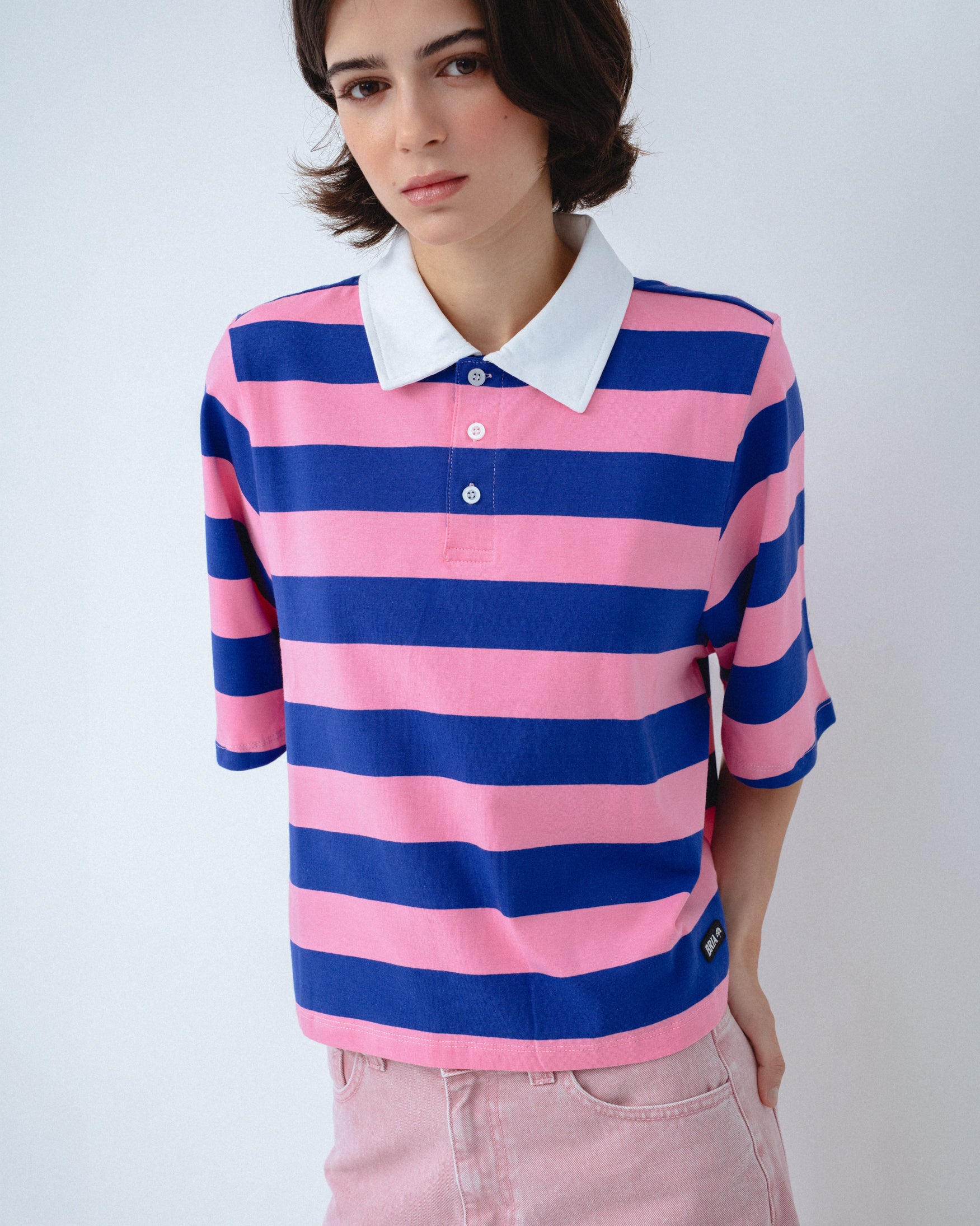 Camiseta Polo Rayas Combinado