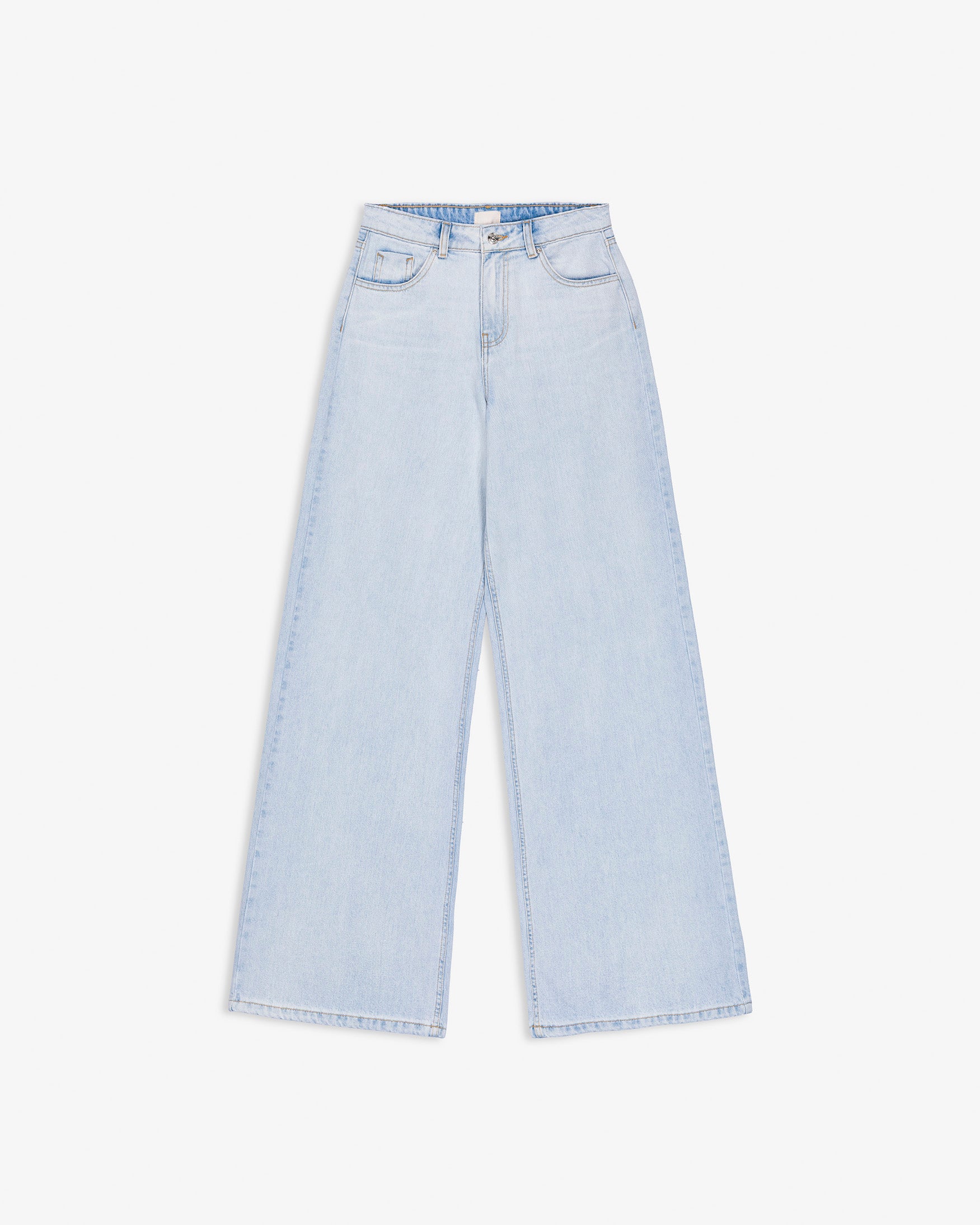 Jeans Wide Leg Tiro Alto