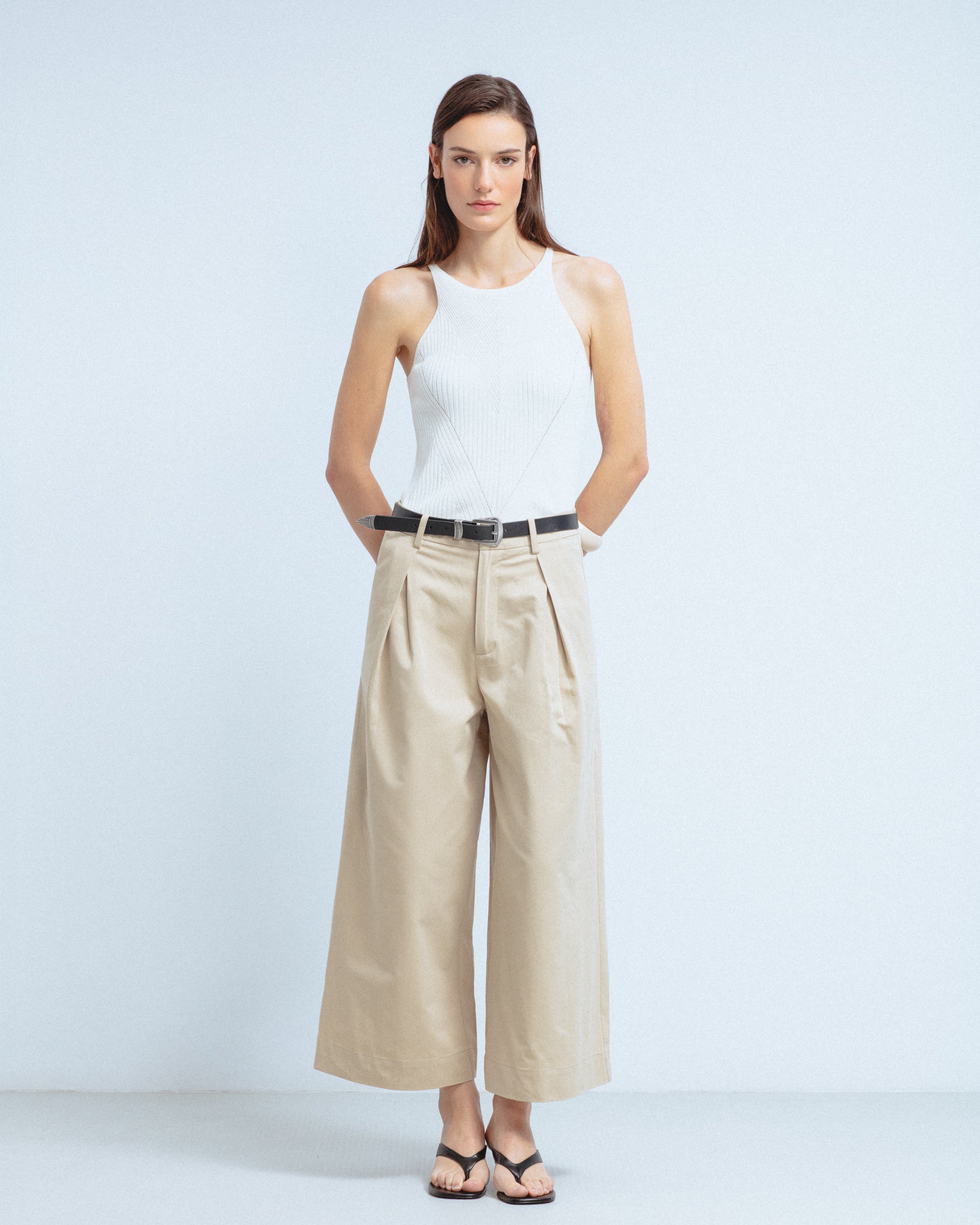 Top Punto Halter Rayas