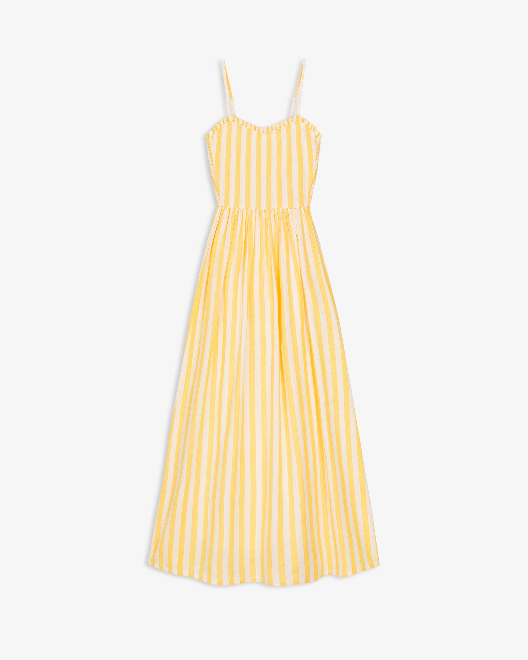 Vestido Midi Rayas Bicolor Algodón