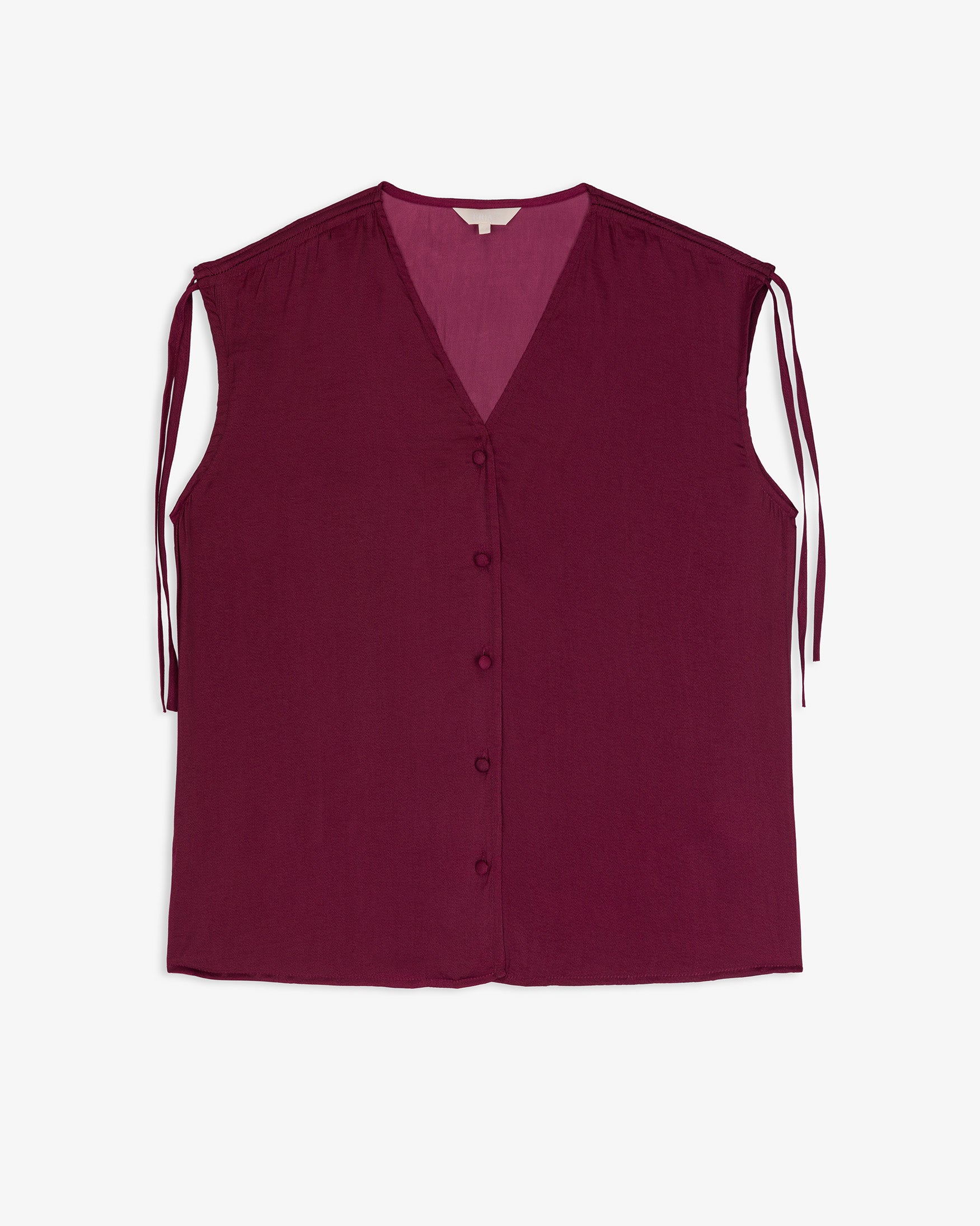 Camisa Manga Sisa Frunce Hombro