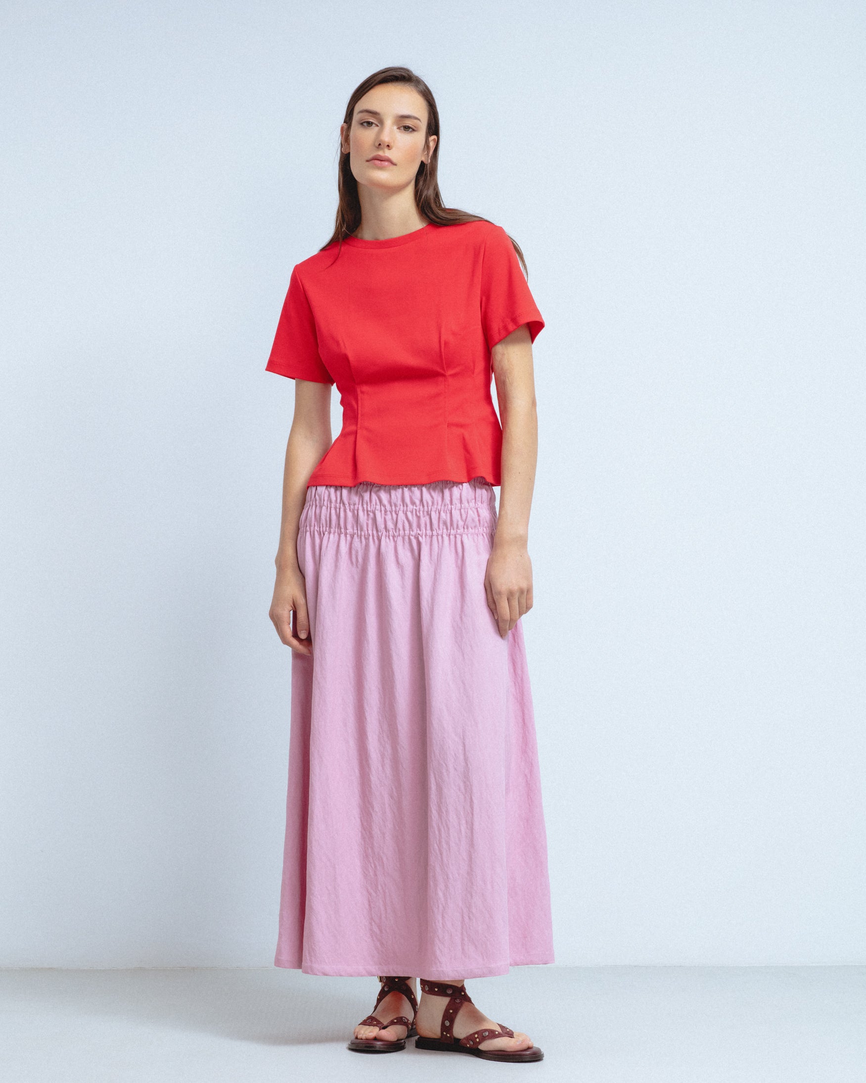 Camiseta Pliegues Cintura