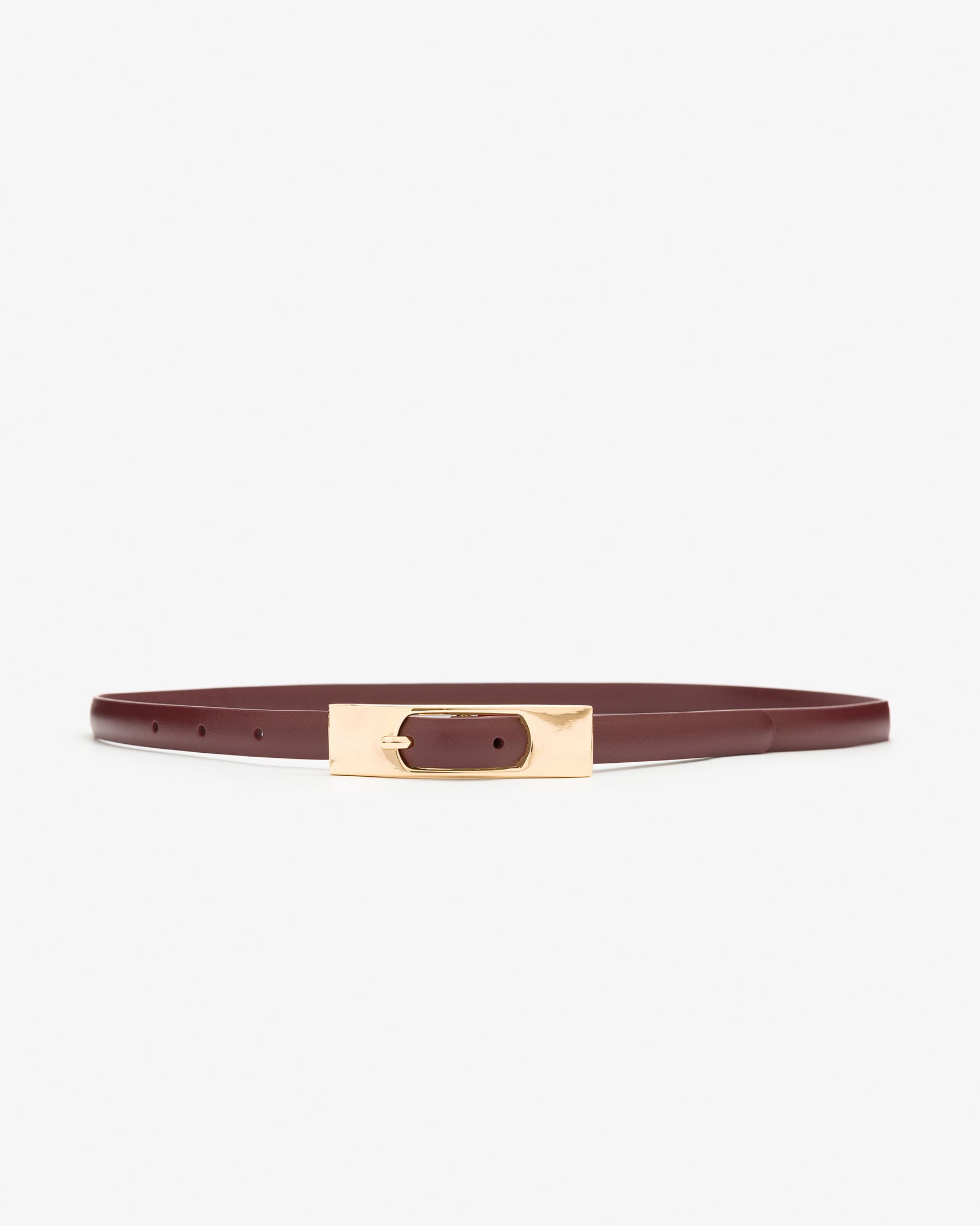Cinturón Piel Hebilla Rectangular