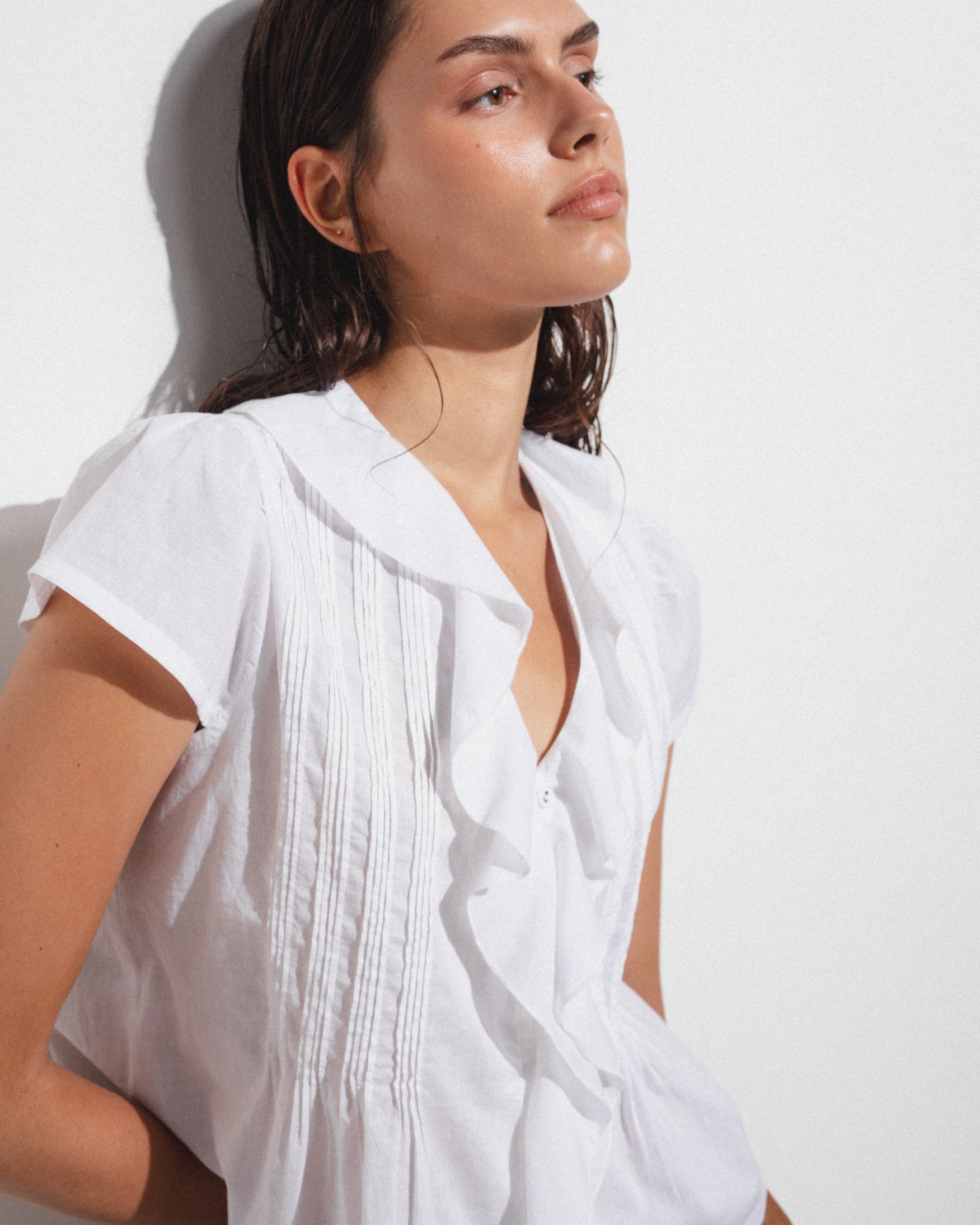Blusa Algodón Mini Jaretas