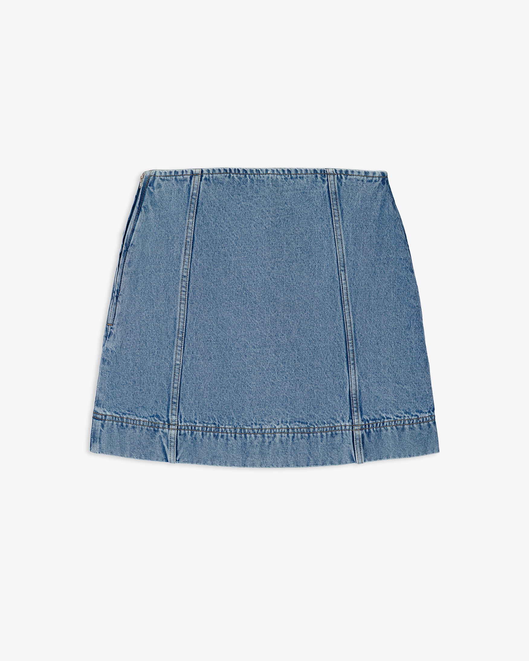 Falda Mini Denim Cruzada
