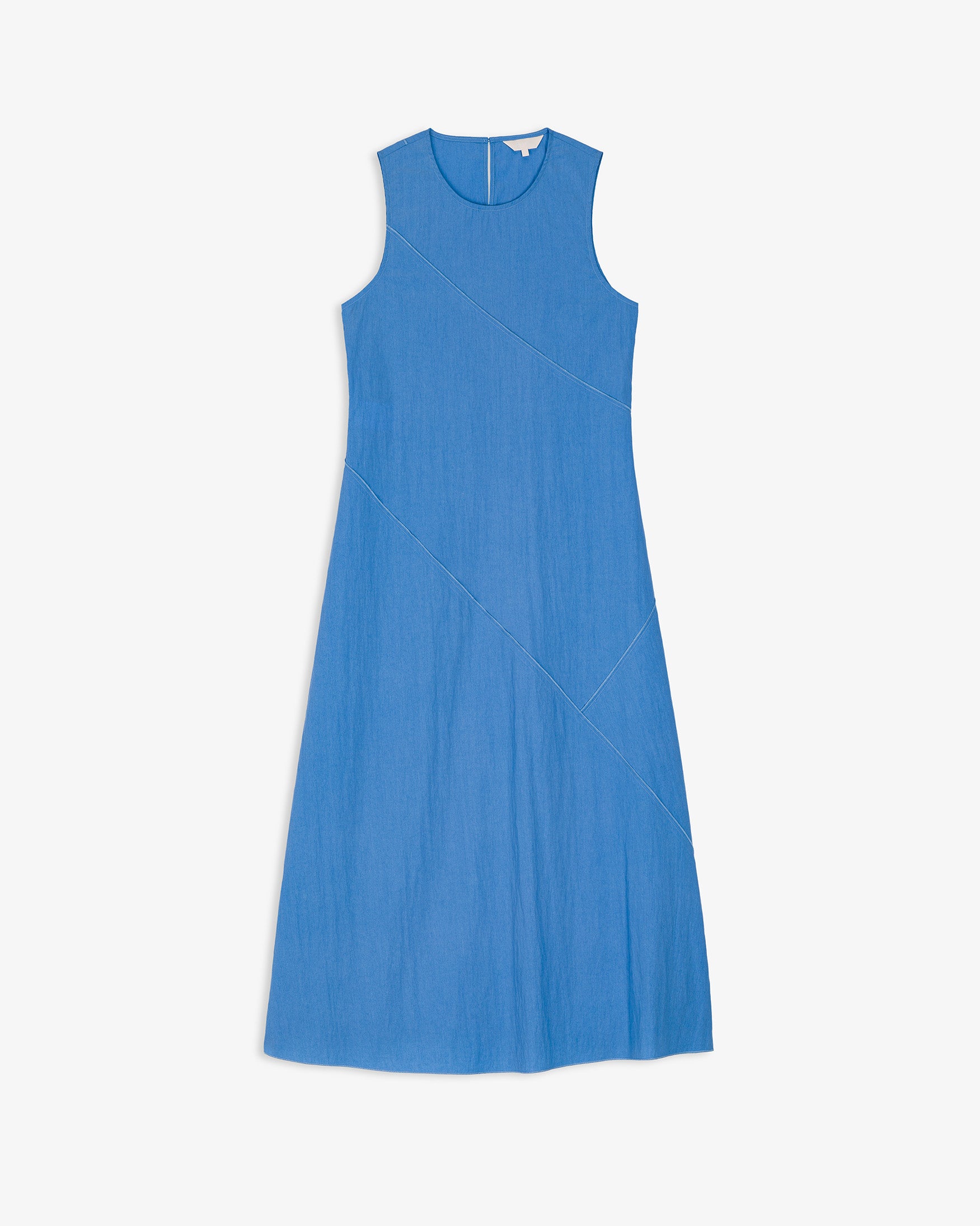 Vestido Midi Sin Mangas Cortes