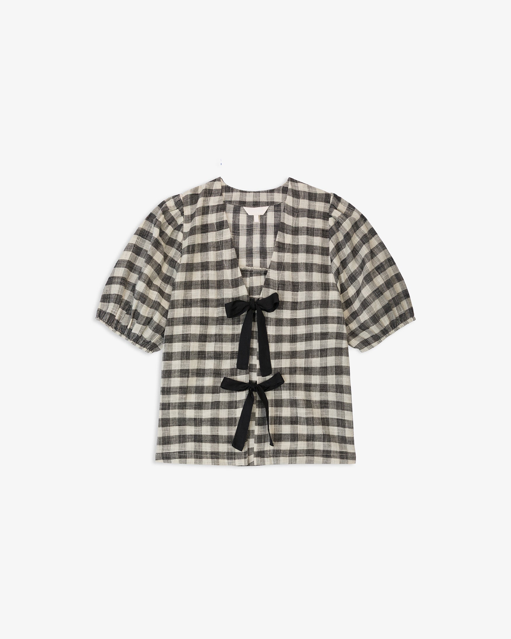 Blusa Cuadro Vichy Lazos