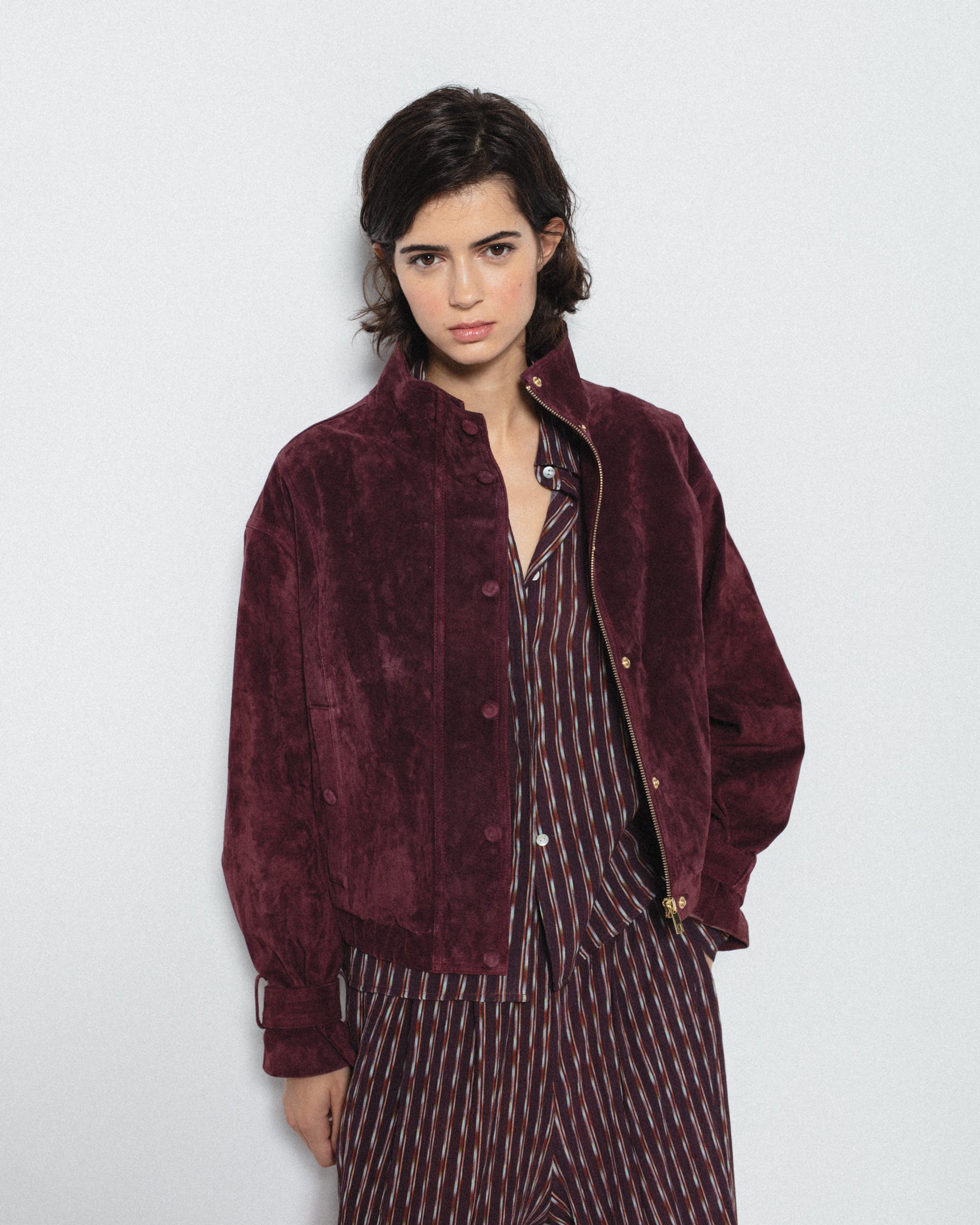 Chaqueta Corta Bomber Piel