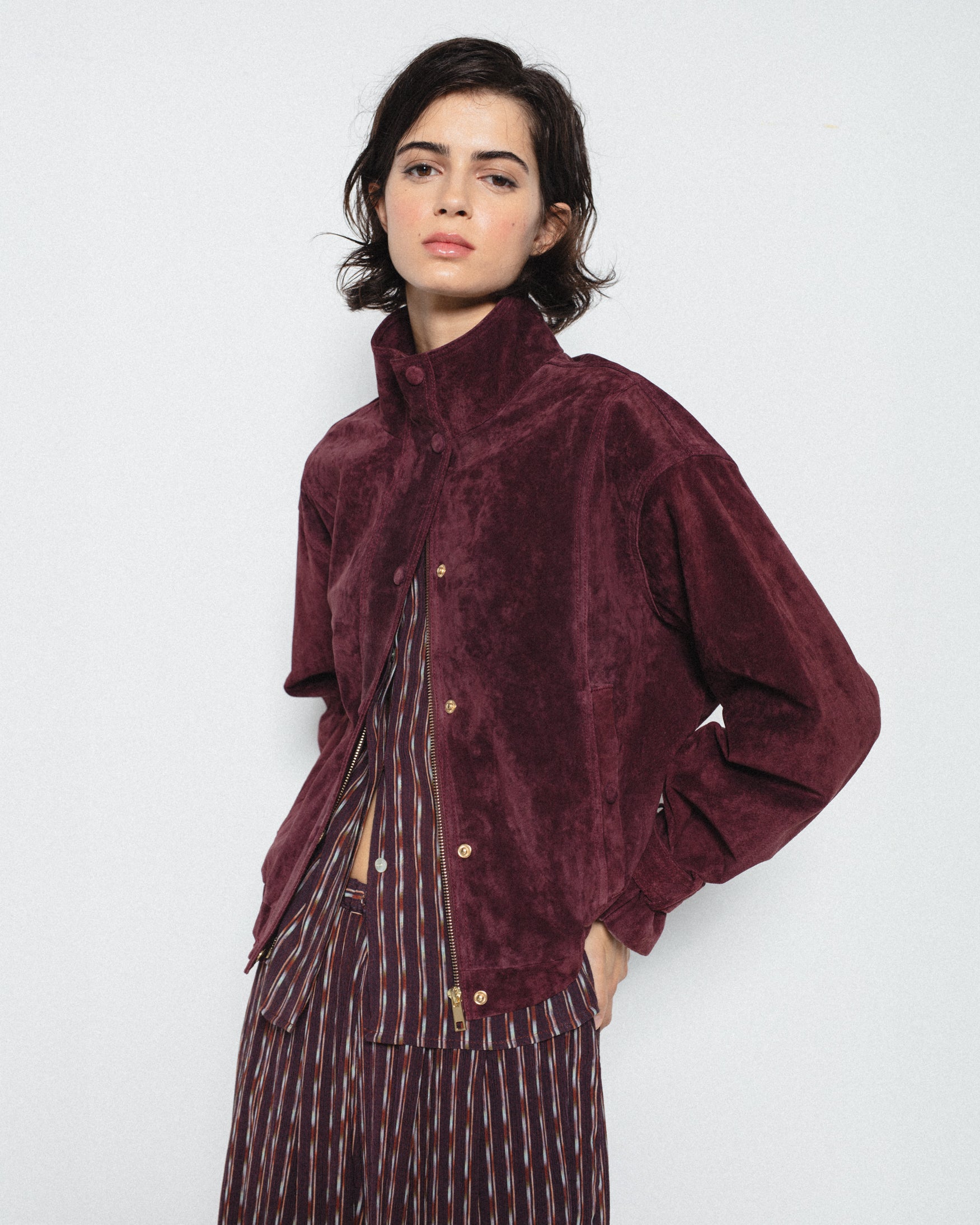 Chaqueta Corta Bomber Piel