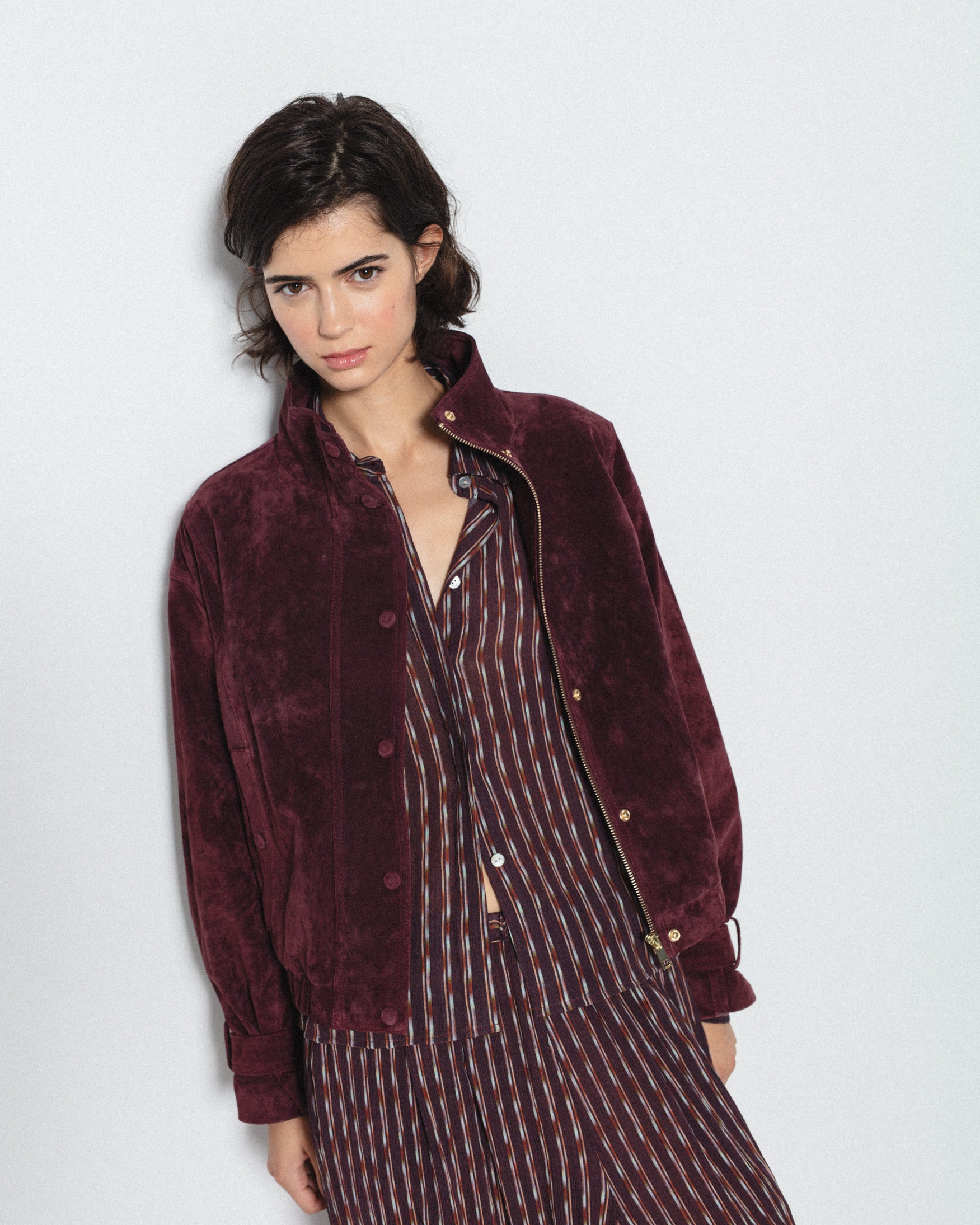 Chaqueta Corta Bomber Piel