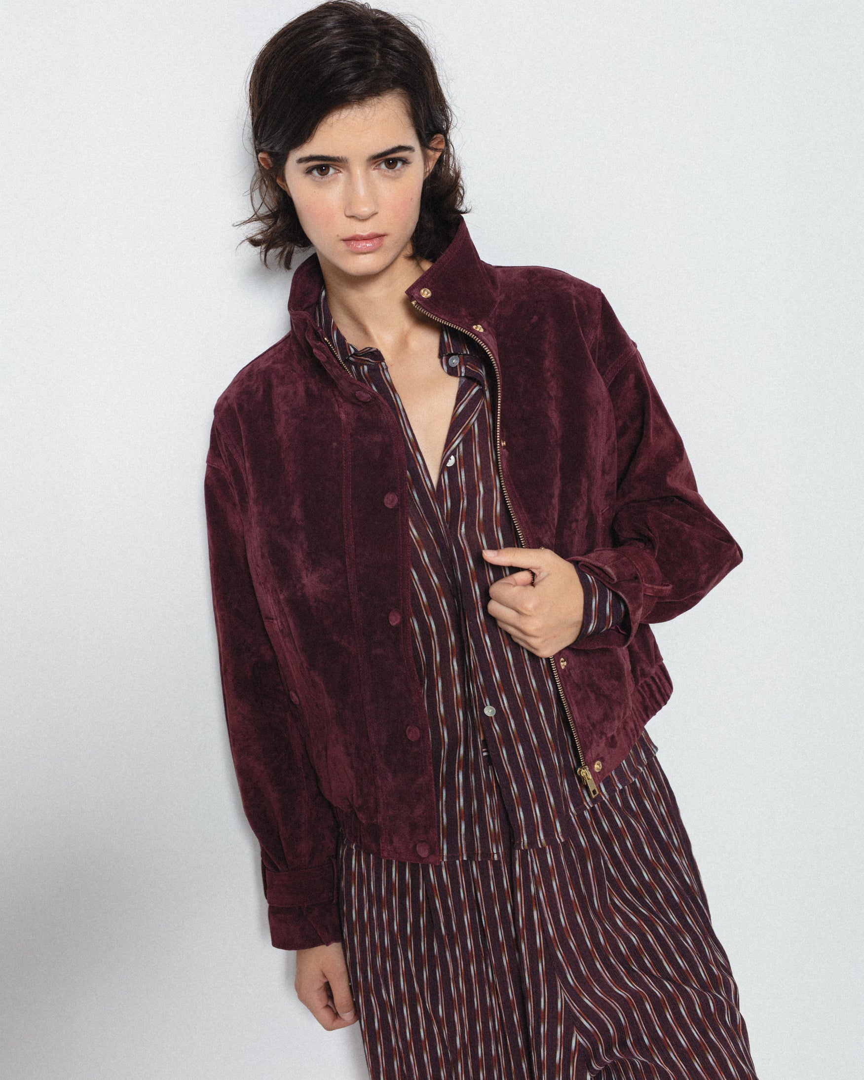 Chaqueta Corta Bomber Piel