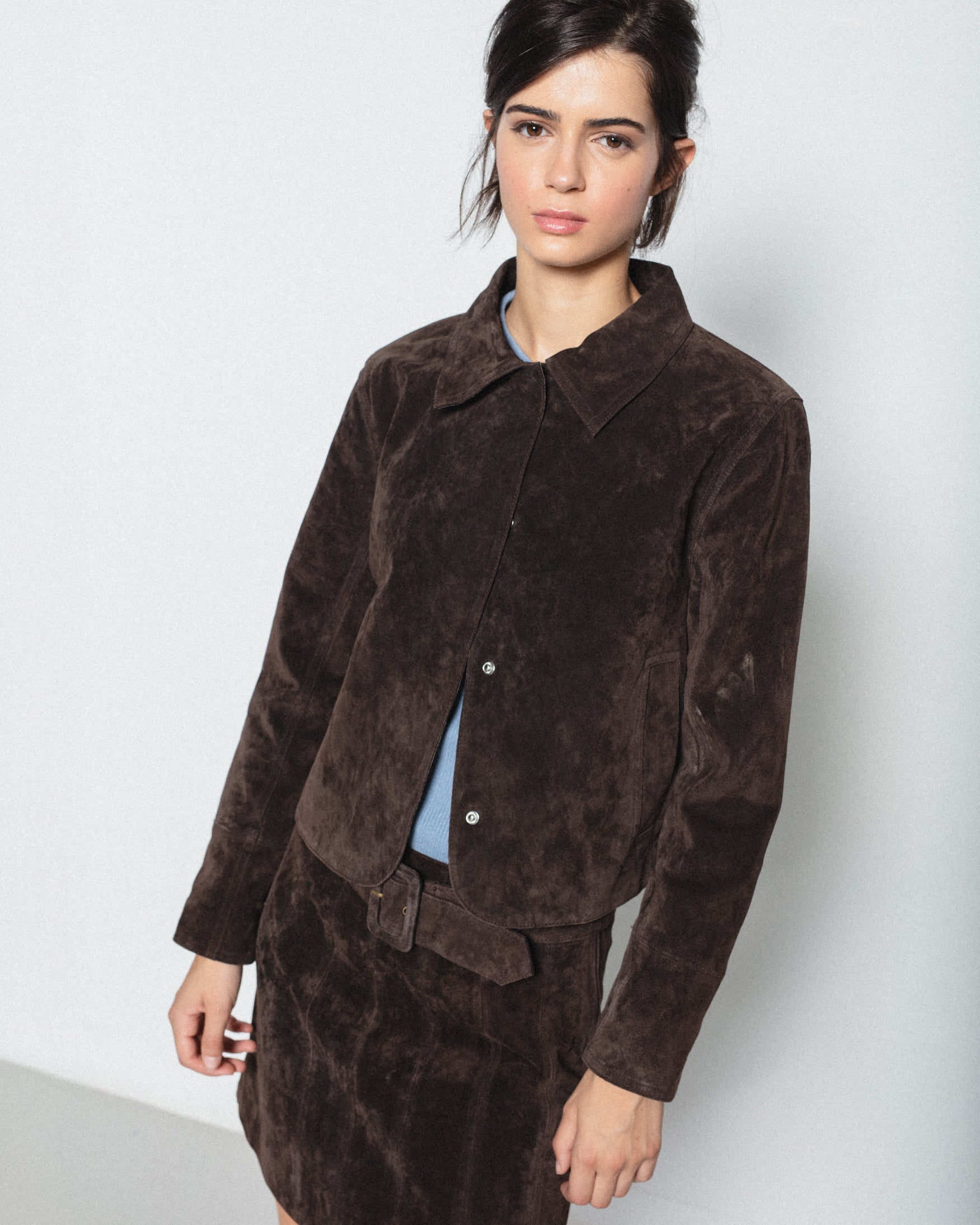 Chaqueta Corta Piel Bolsillos