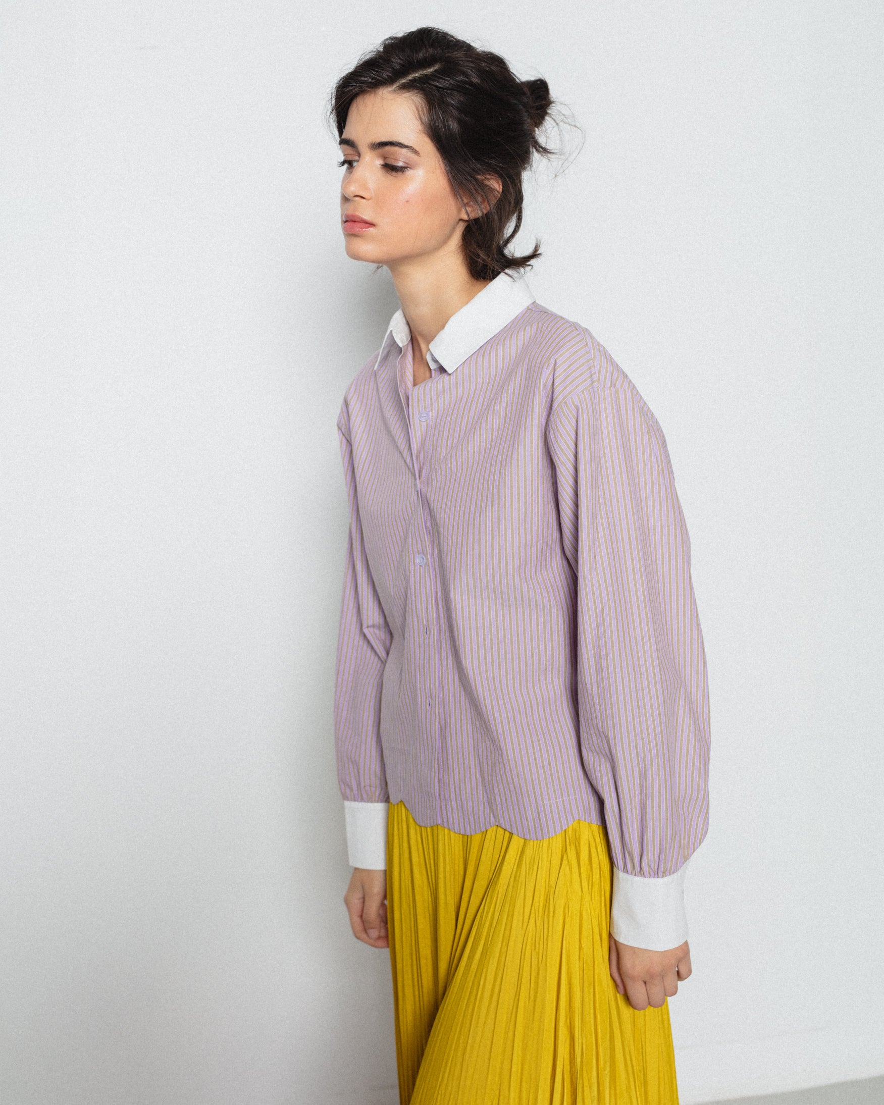 Camisa Rayas Ondas Algodón
