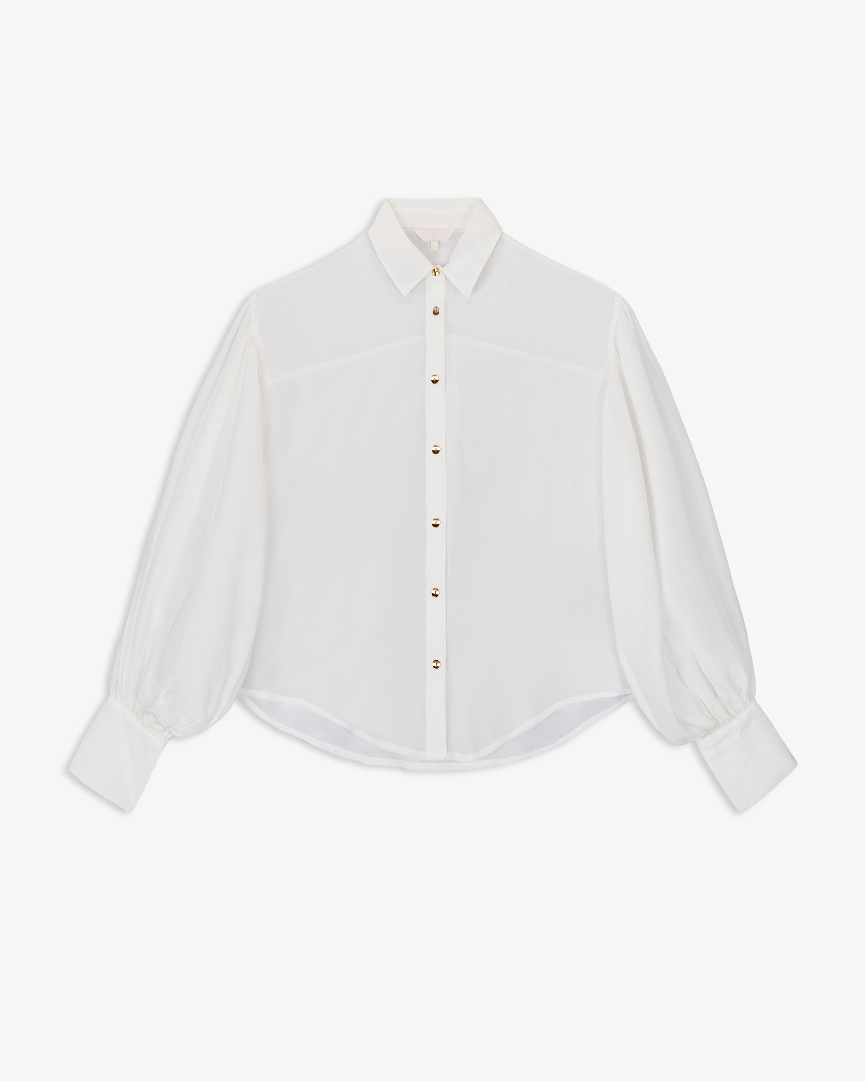 Camisa Fluida Manga Abullonada
