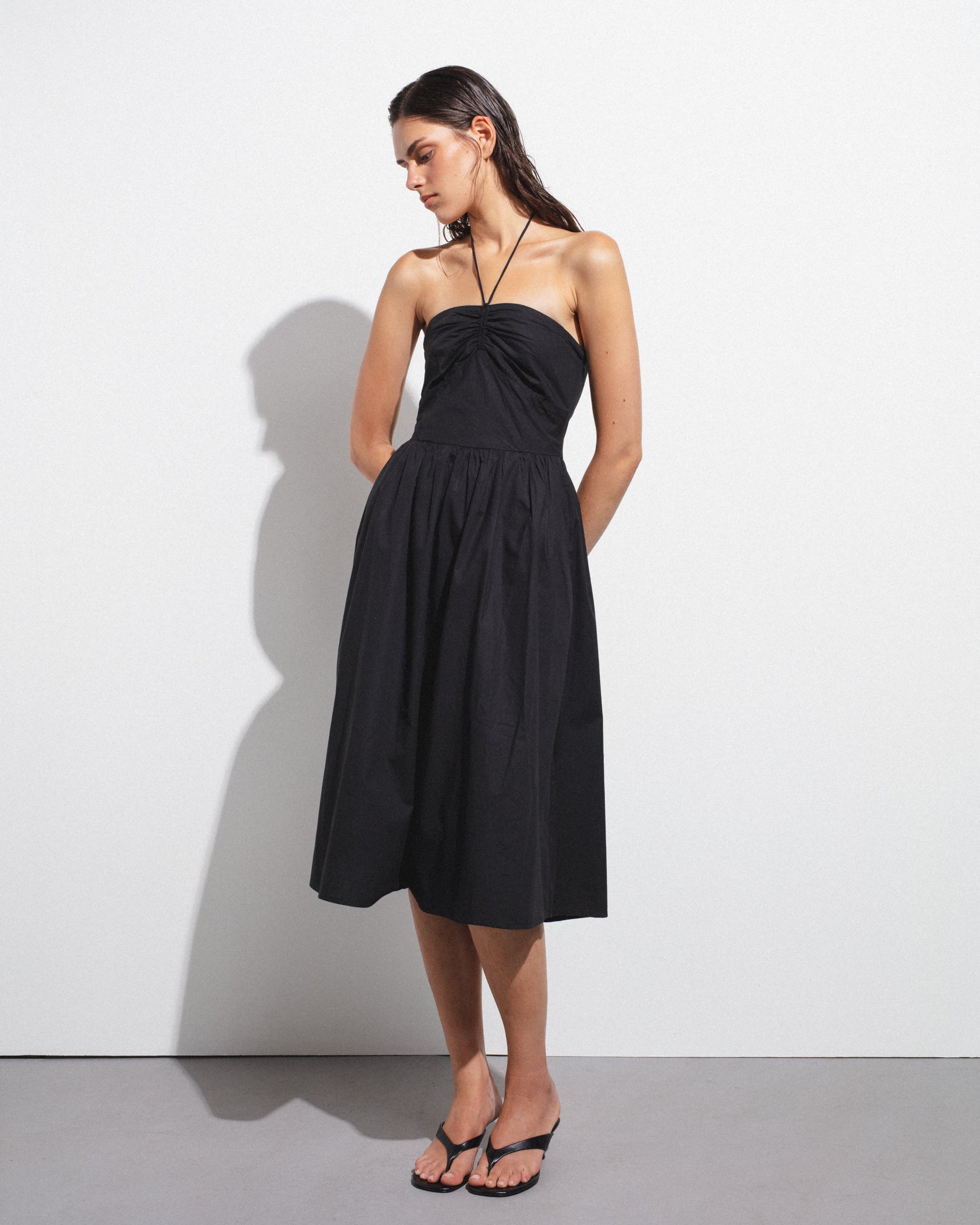 Vestido Midi Lazada Cuello