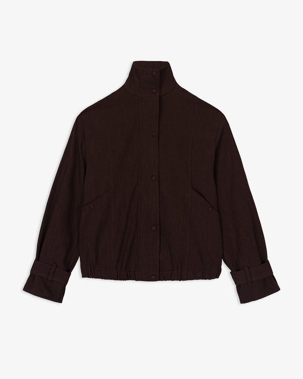 Chaqueta Bomber Fluida Cuello Alto