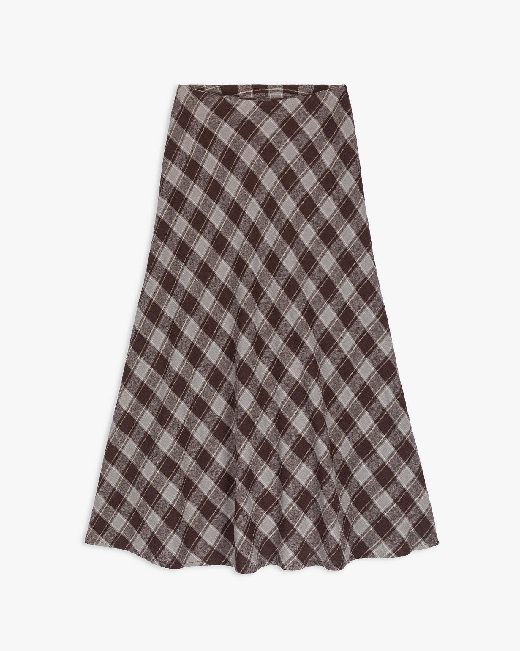 Falda Midi Evasé Cuadros