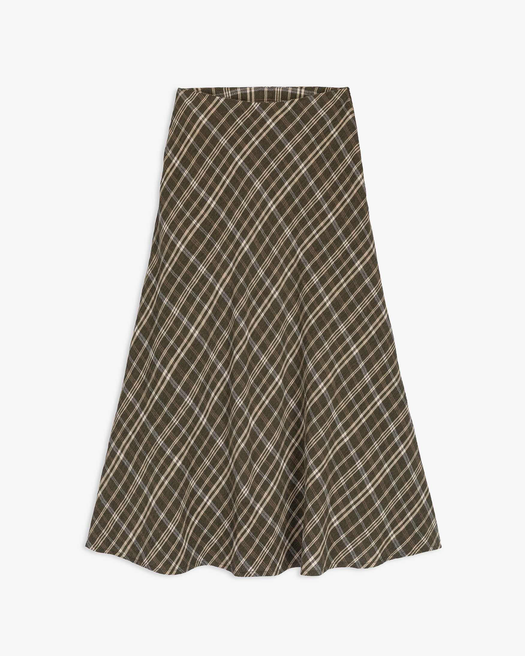Falda Midi Evasé Cuadros