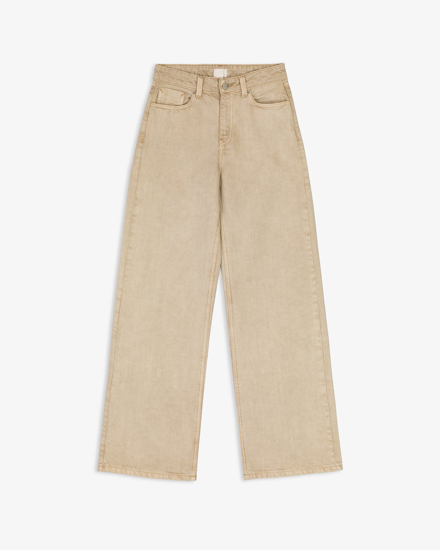 Pantalón Sarga Wide Leg Tiro Alto