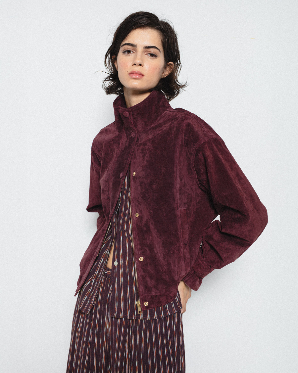 Chaqueta Corta Bomber Piel