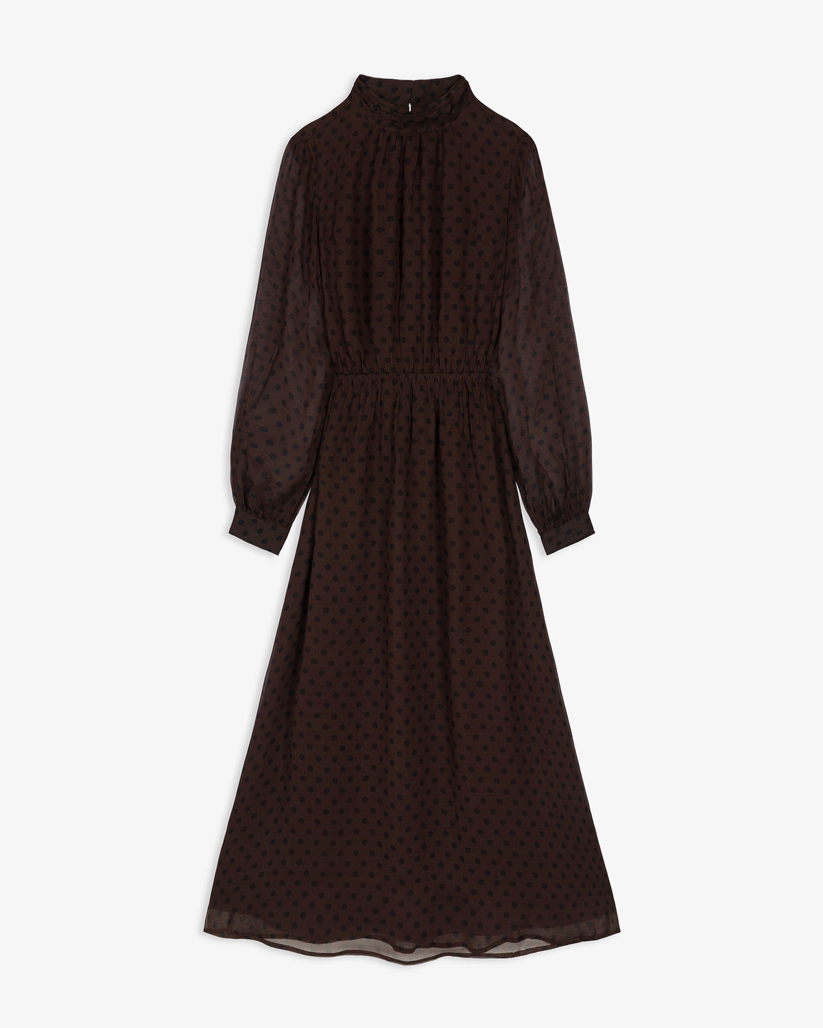 Vestido Midi Estampado Lunares