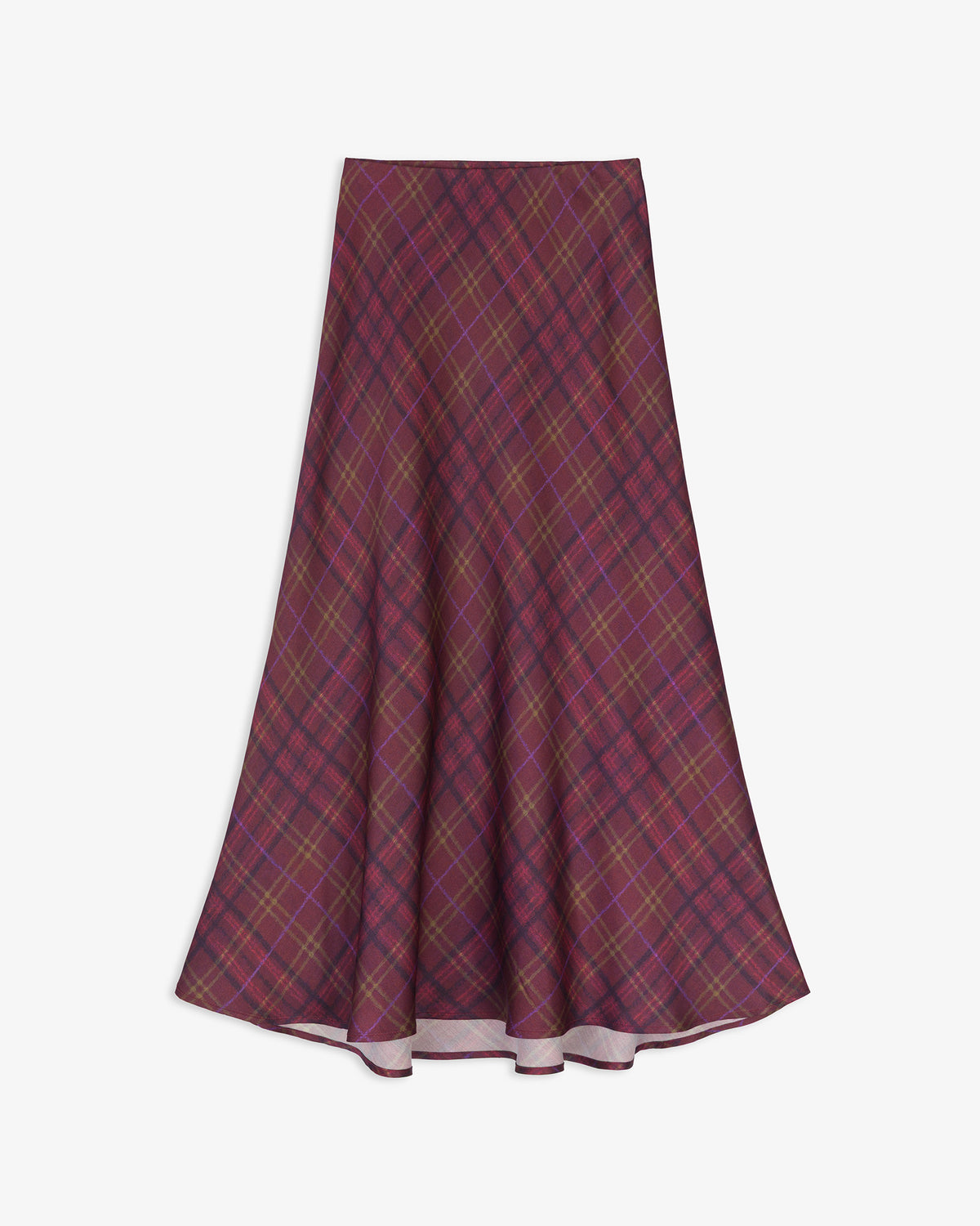 Falda Midi Evasé Cuadros