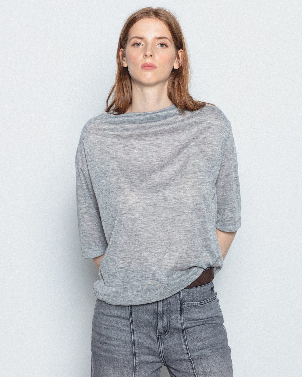 Camiseta Cuello Pliegues