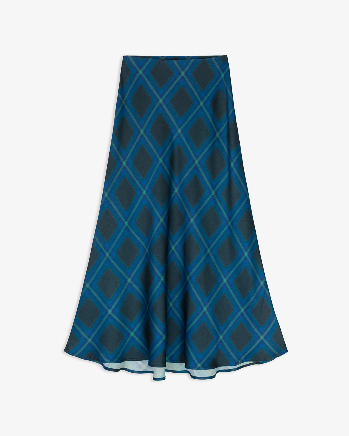Falda Midi Evasé Cuadros