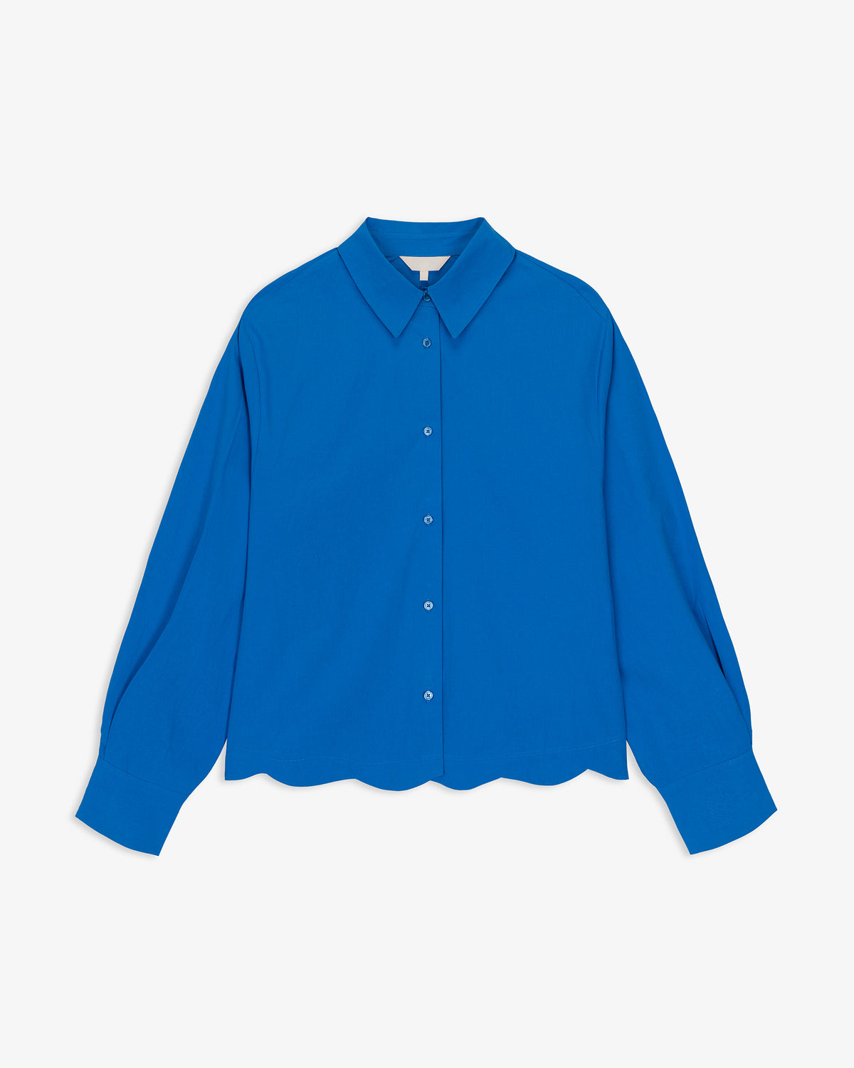 Camisa Cropped Bajo Ondas Algodón
