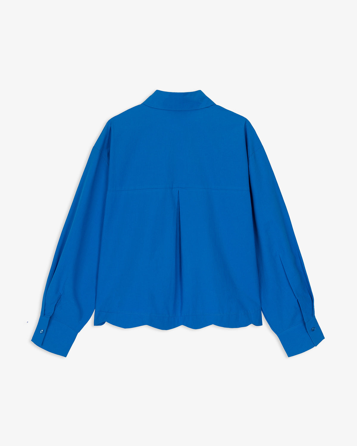 Camisa Cropped Bajo Ondas Algodón