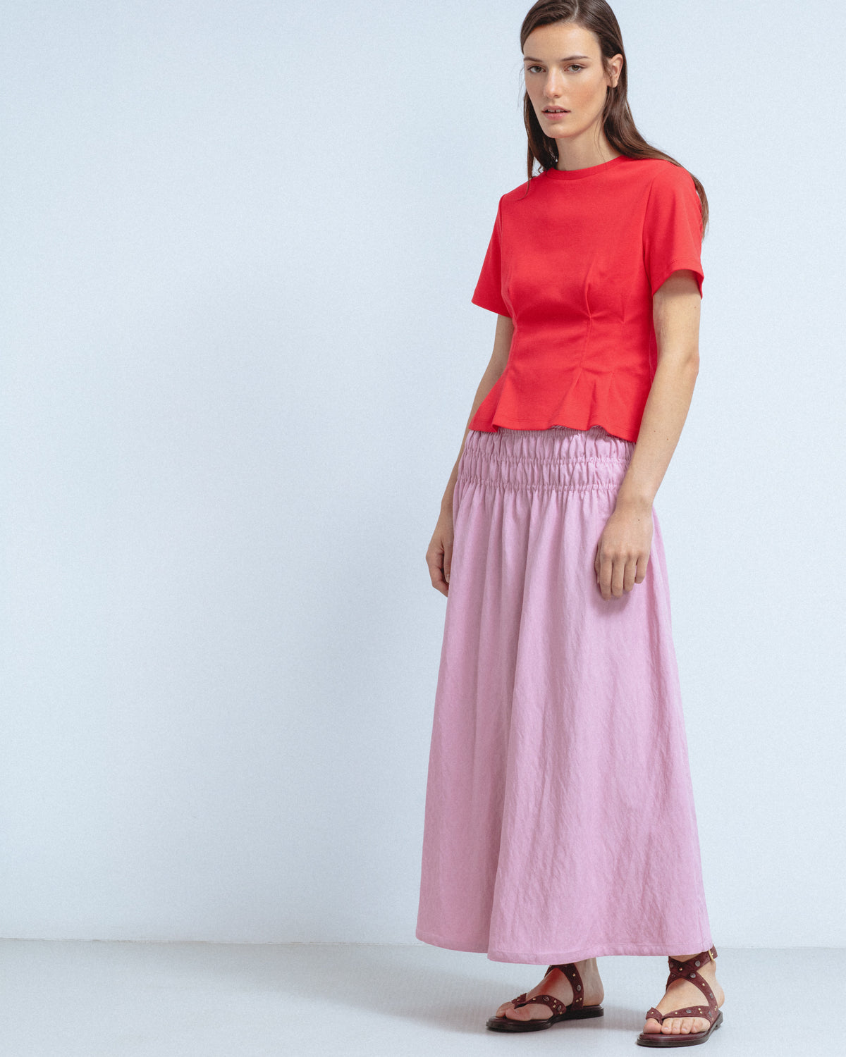 Camiseta Pliegues Cintura