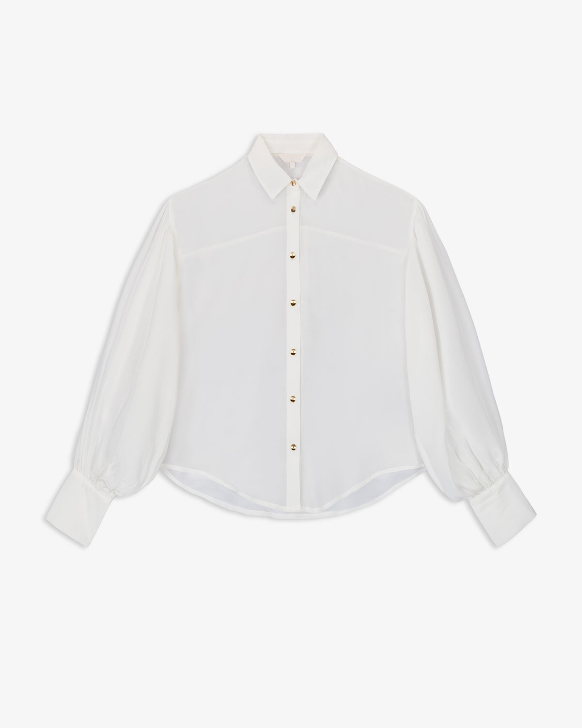 Camisa Fluida Manga Abullonada