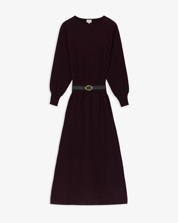 Vestido Midi Punto Manga Abullonada