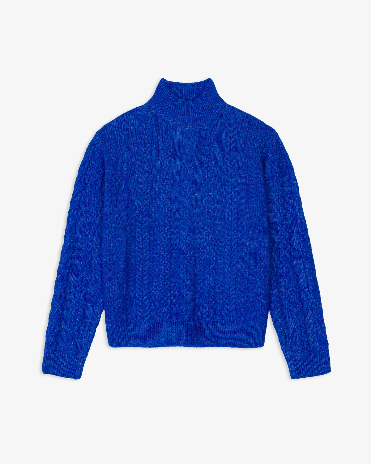 Jersey Punto Trenzado Cuello Alto