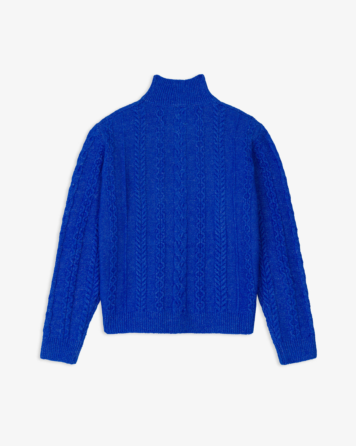Jersey Punto Trenzado Cuello Alto