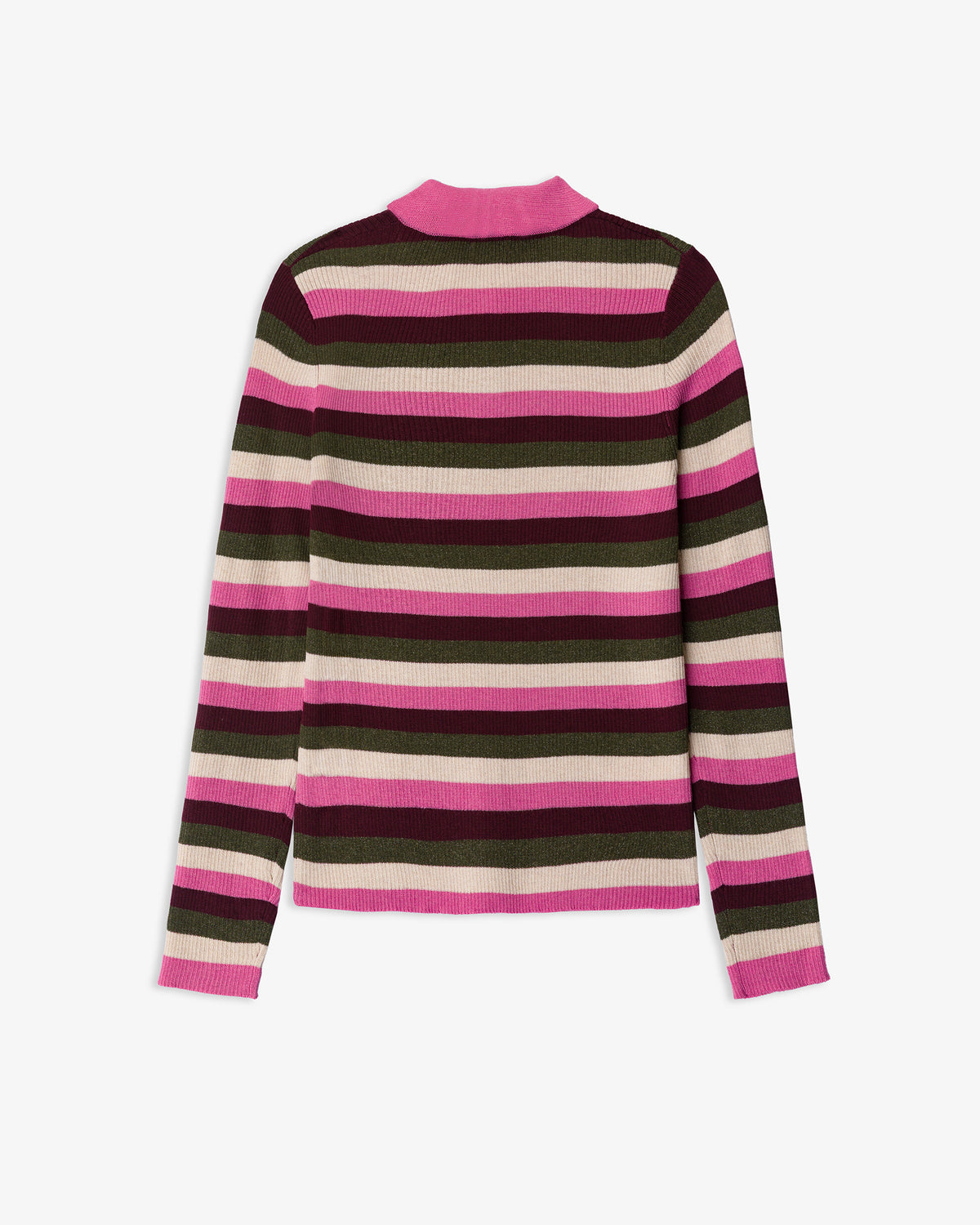 Jersey rayas cuello polo con lana