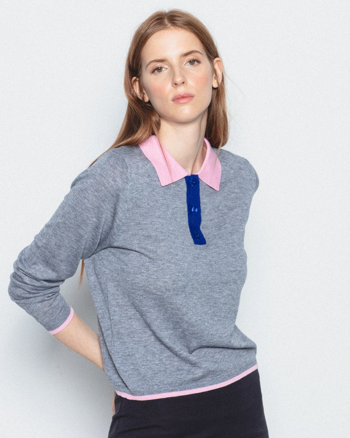 Jersey Cuello Polo con lana
