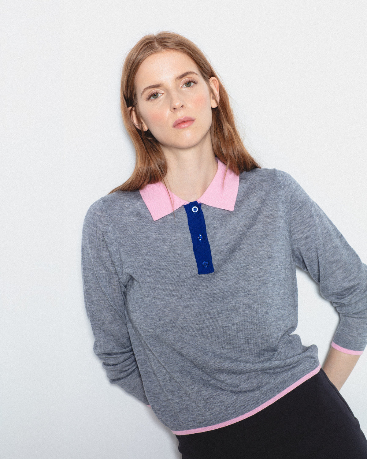Jersey Cuello Polo con lana