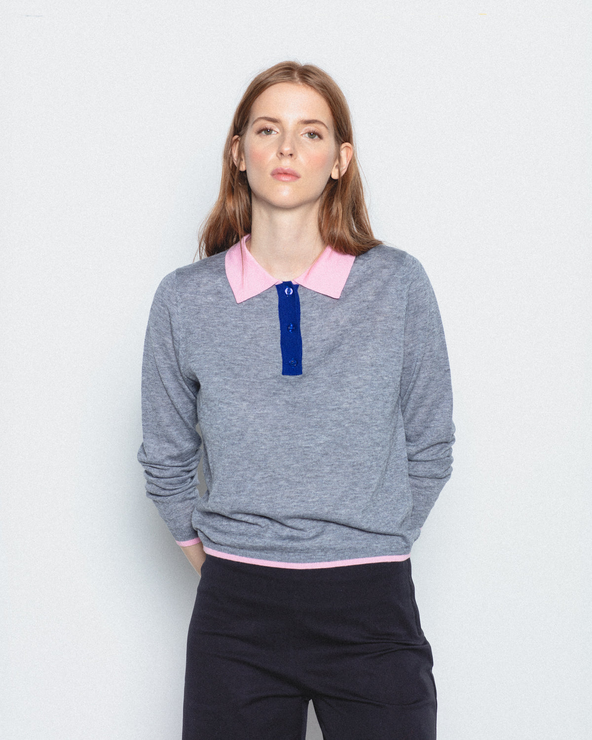 Jersey Cuello Polo con lana