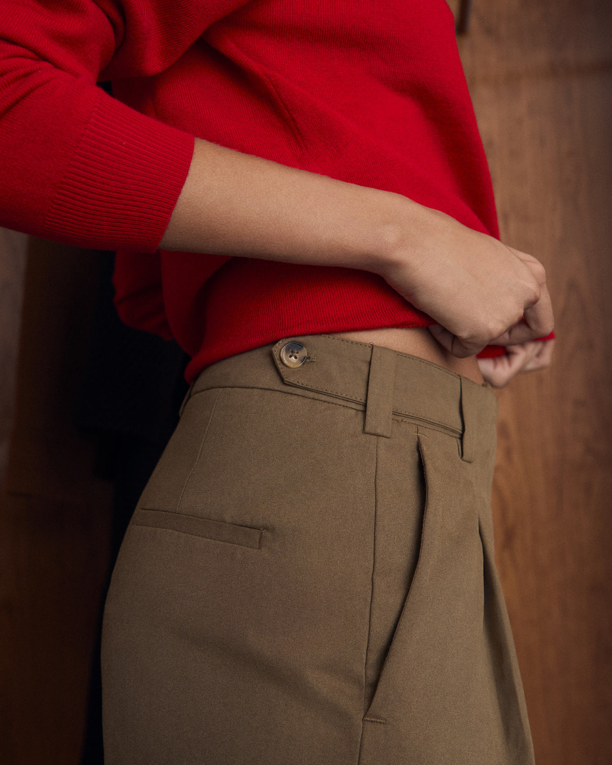 Pantalón Chino Pinzas Tiro Alto