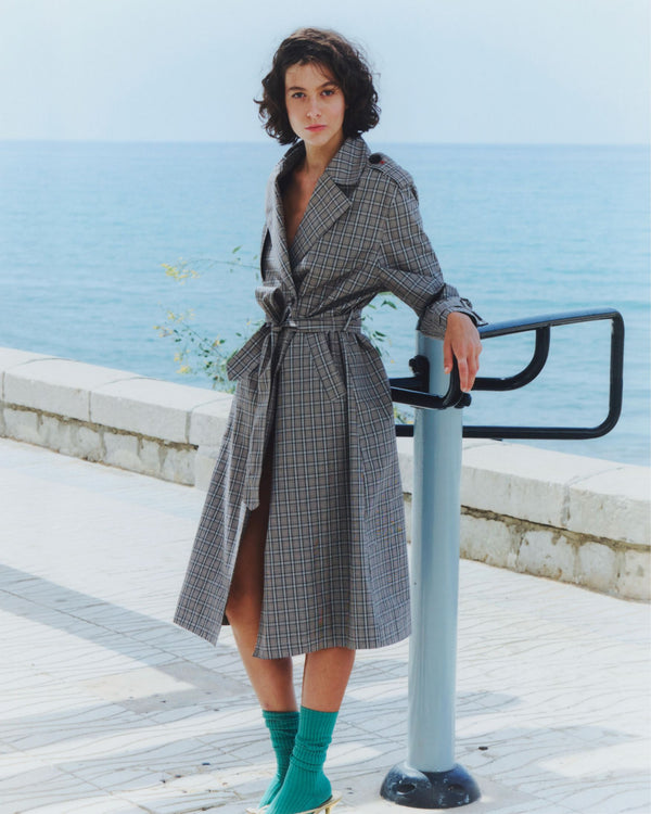 Gabardina Midi Cuadros