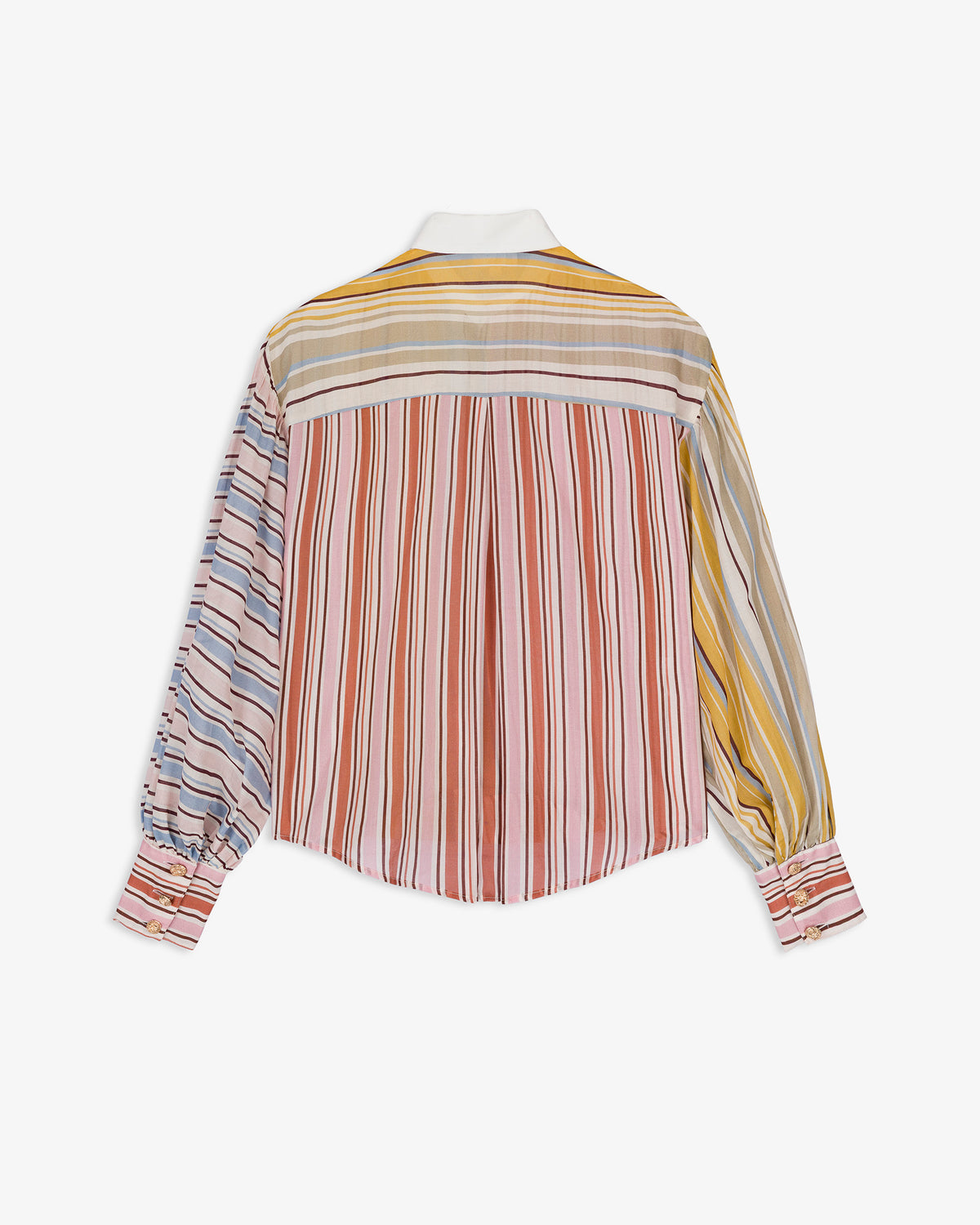 Camisa Algodón Patchwork Rayas