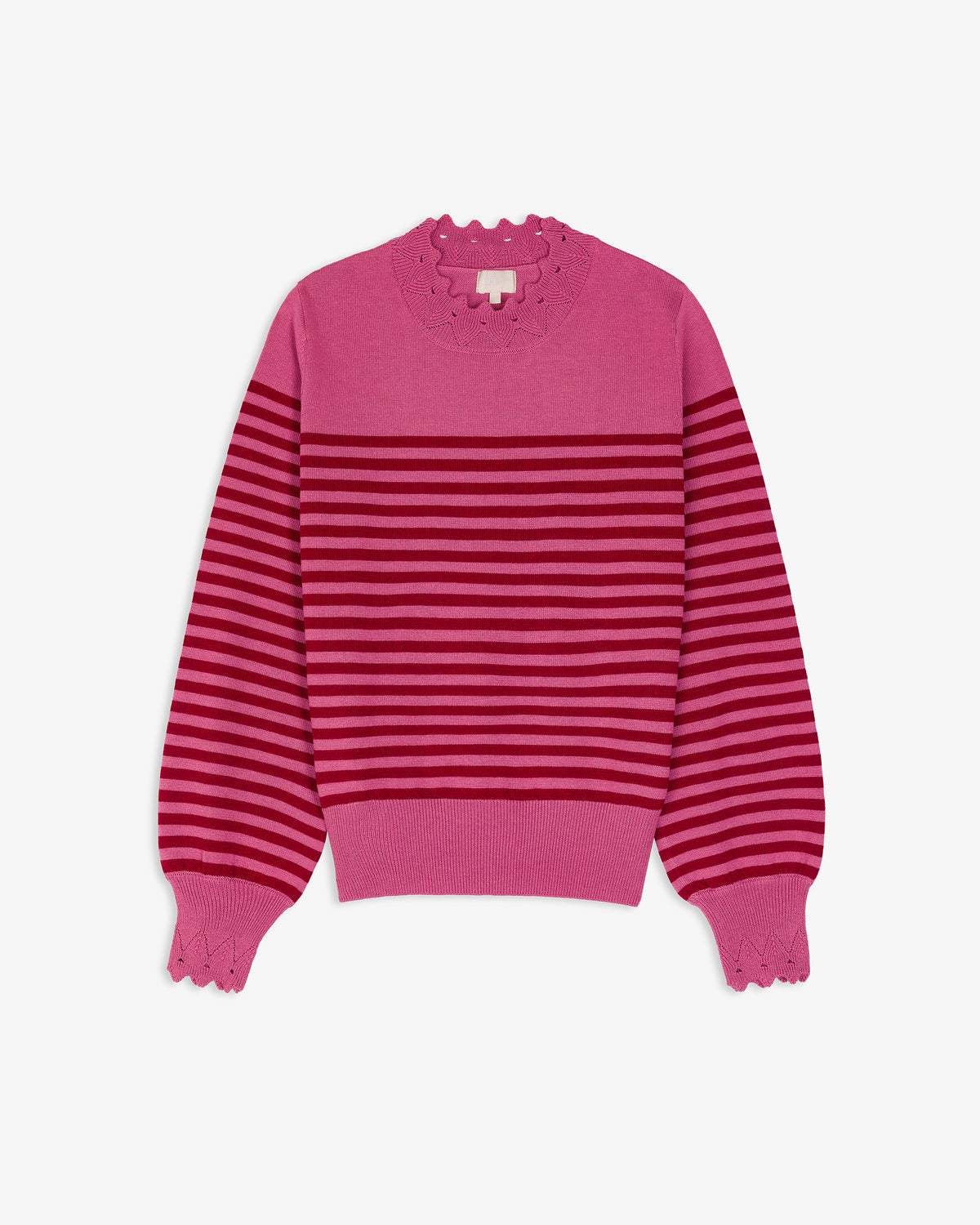 Jersey Rayas Cuello Calado con Lana